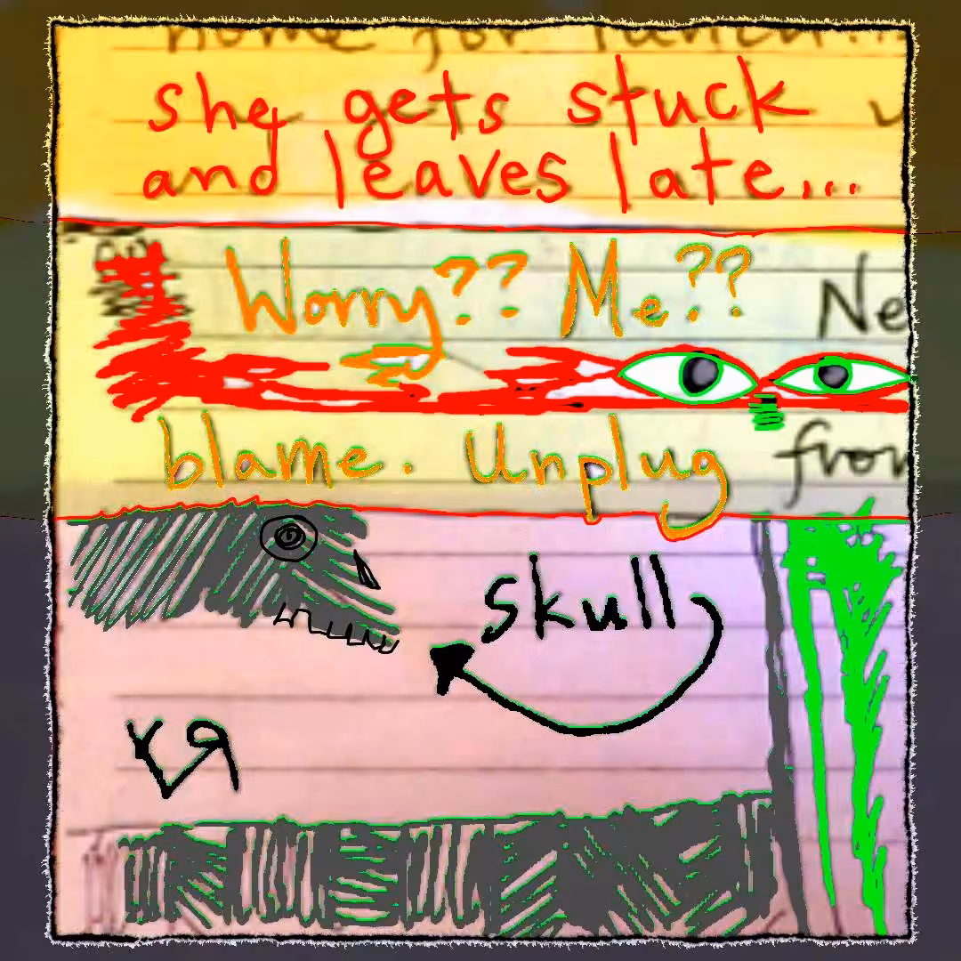 "She Gets Stuck and Leaves Late" by Richard F. Yates (Holy Fool)