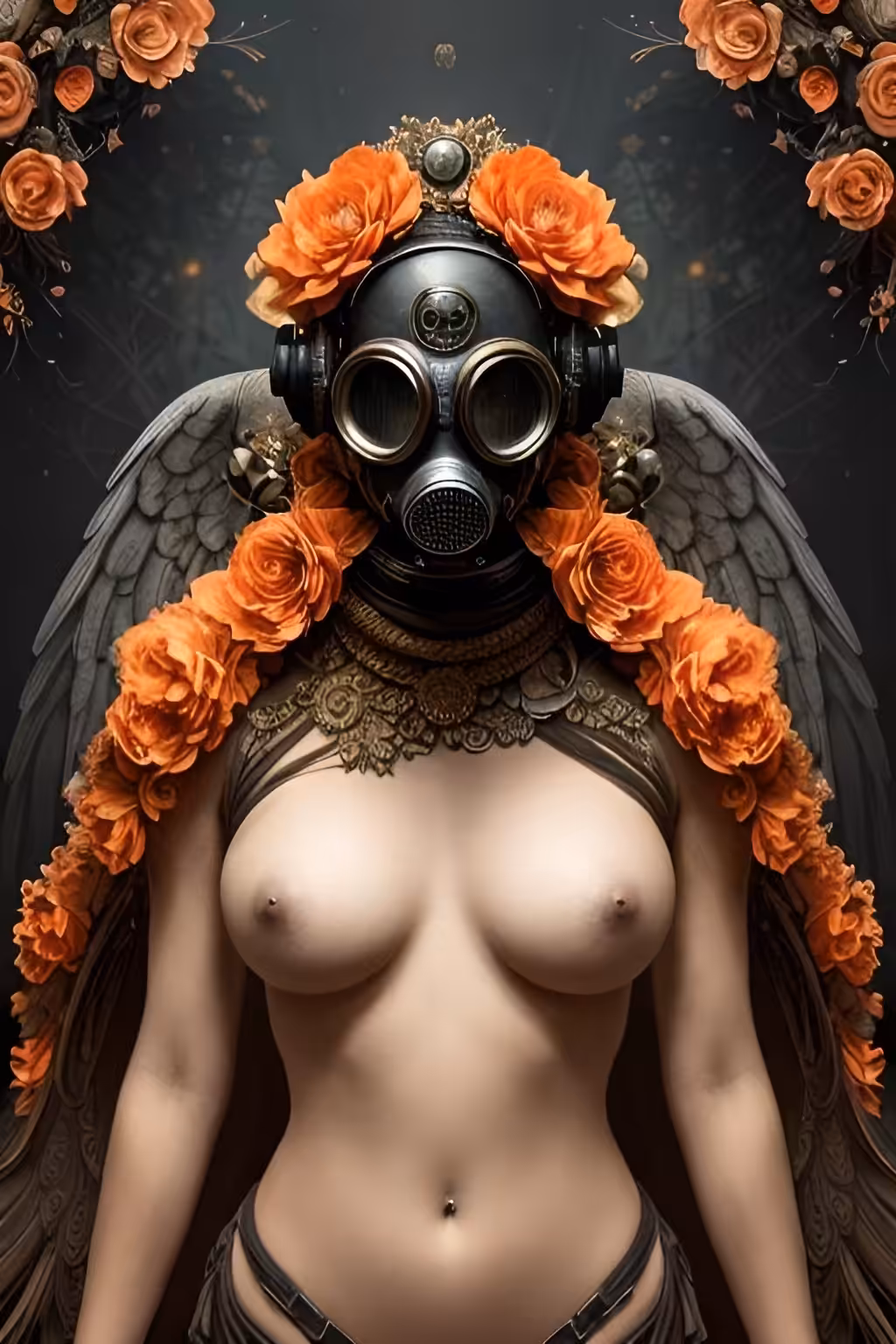 Girl and toxic planet 