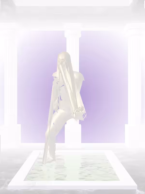 HeavenComputer: The Kicking Faded Gold Woman #6747