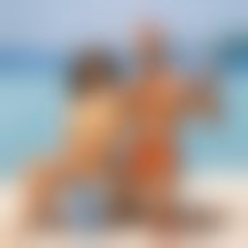 Sophie et Dominique en maillot de bain