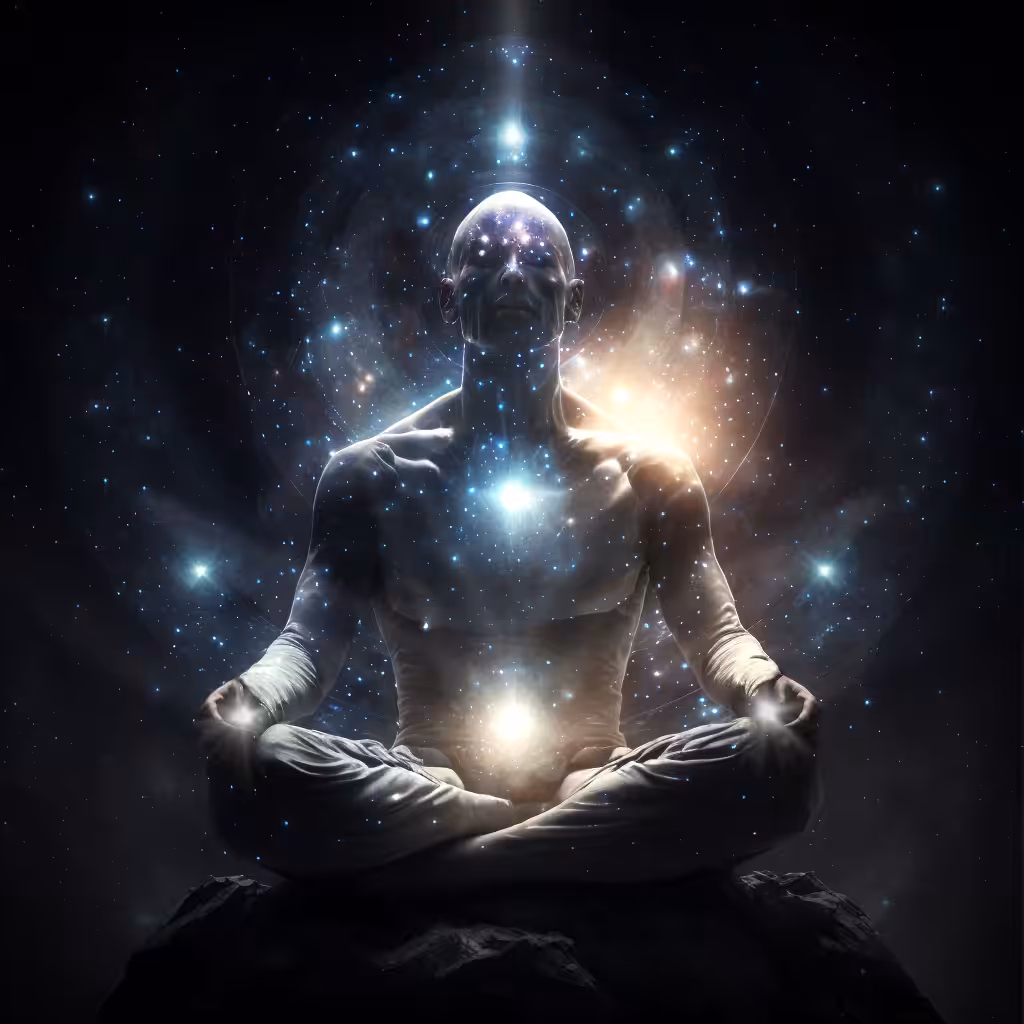 Ai Art Spiritual  Vision Interpretations : The Light Meditatation