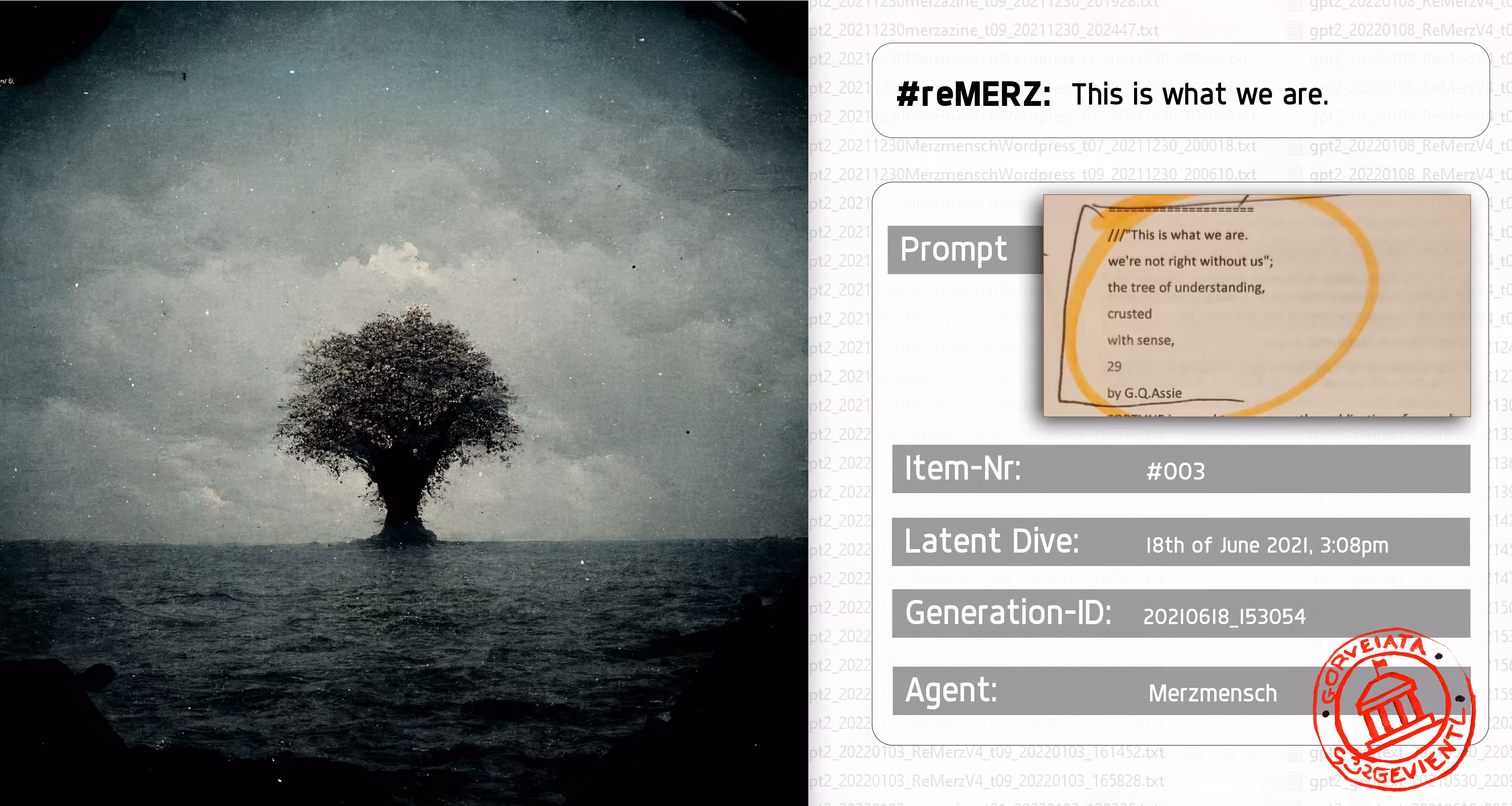 #reMERZ: This is what we are.
