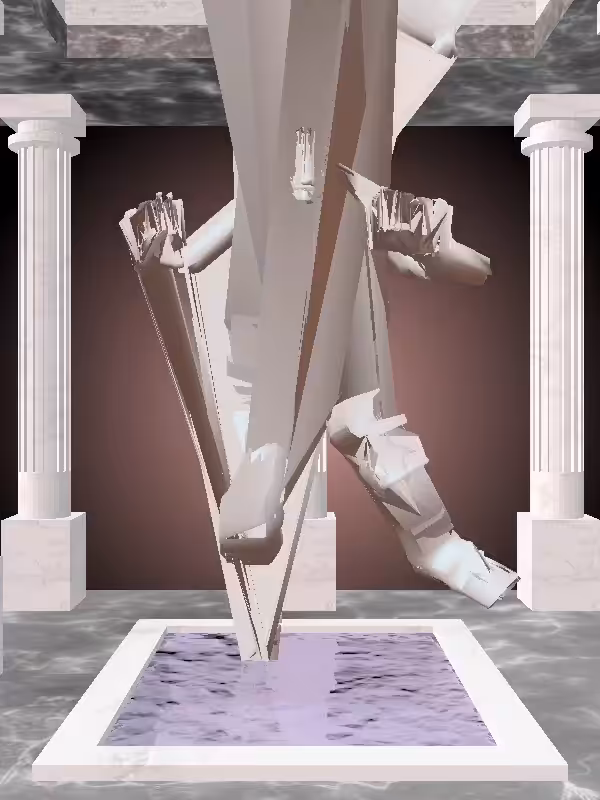HeavenComputer: The Treading Water Matte Ivory Man #6676