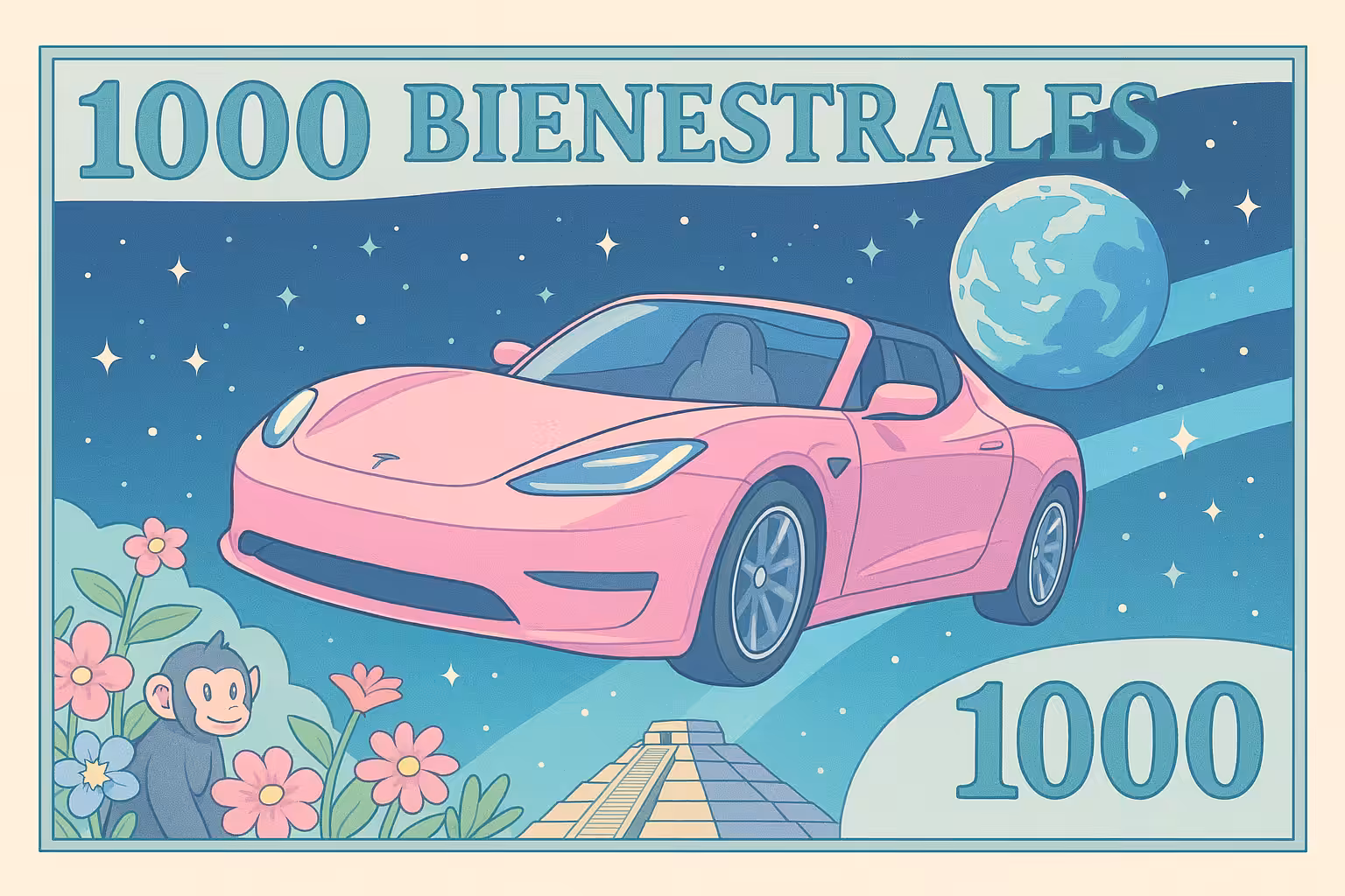 Bienestrales: Mexican Art Money: Bienestrales Mexican Art Money 1000 Pesos