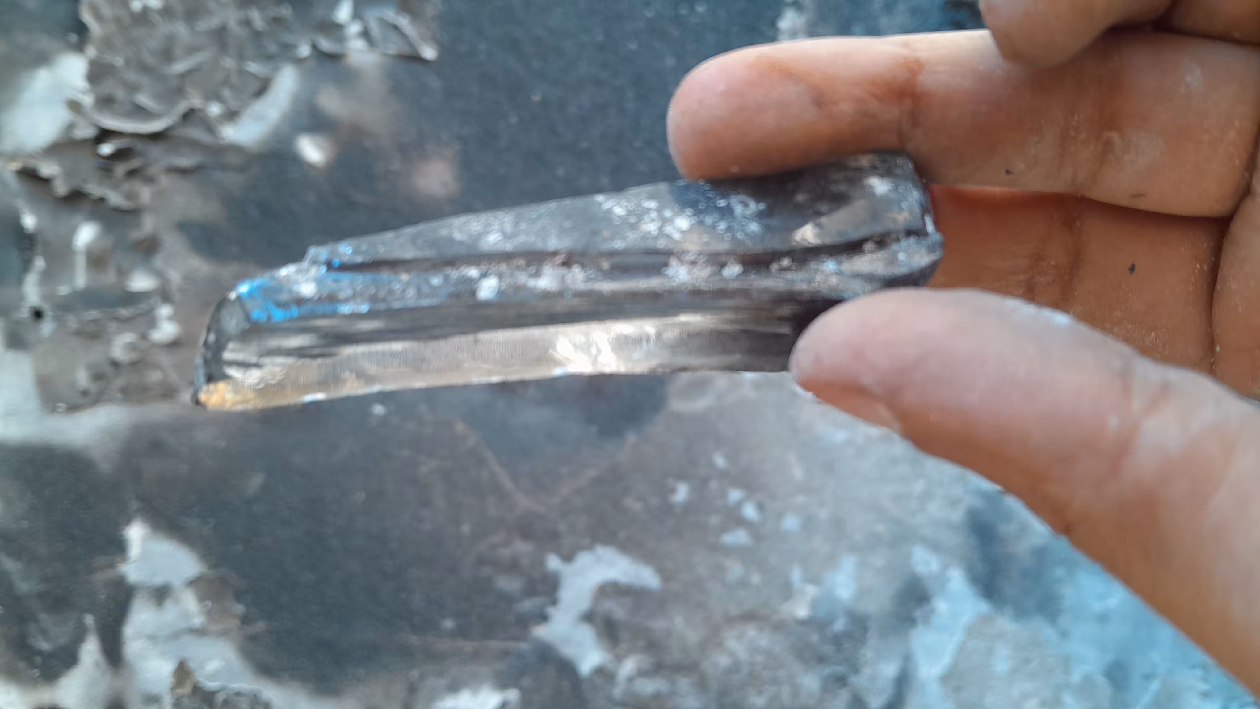 melted or compacted television glass