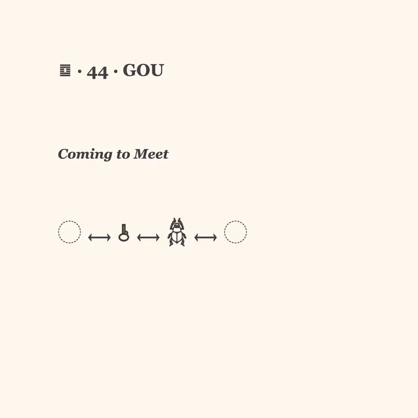 U+44 // COMING TO MEET