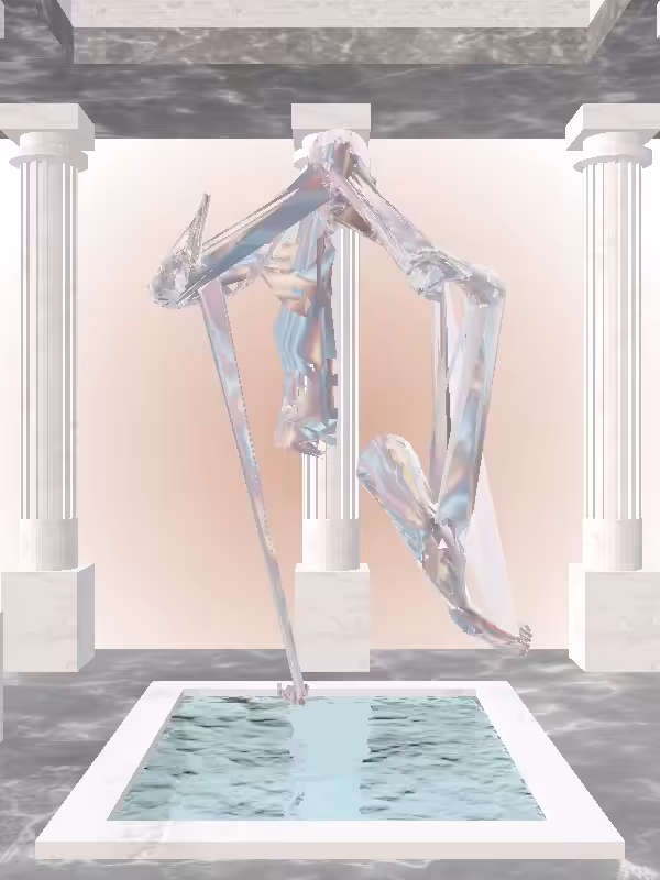 HeavenComputer: The Treading Water Holographic Glow Man #4347