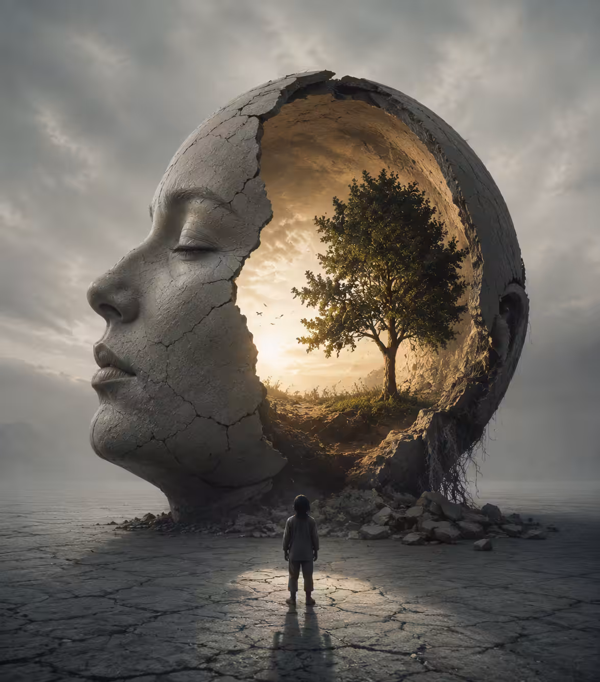 Birth of Light in a Silent Head