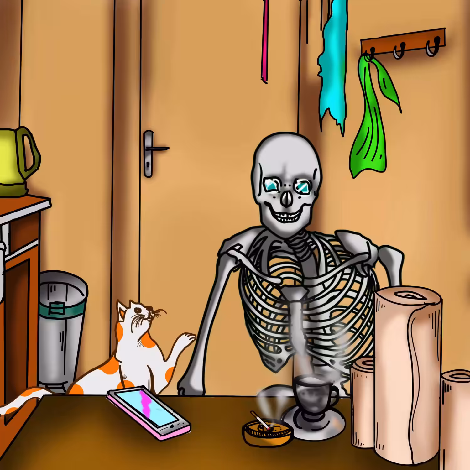 chill with a cat