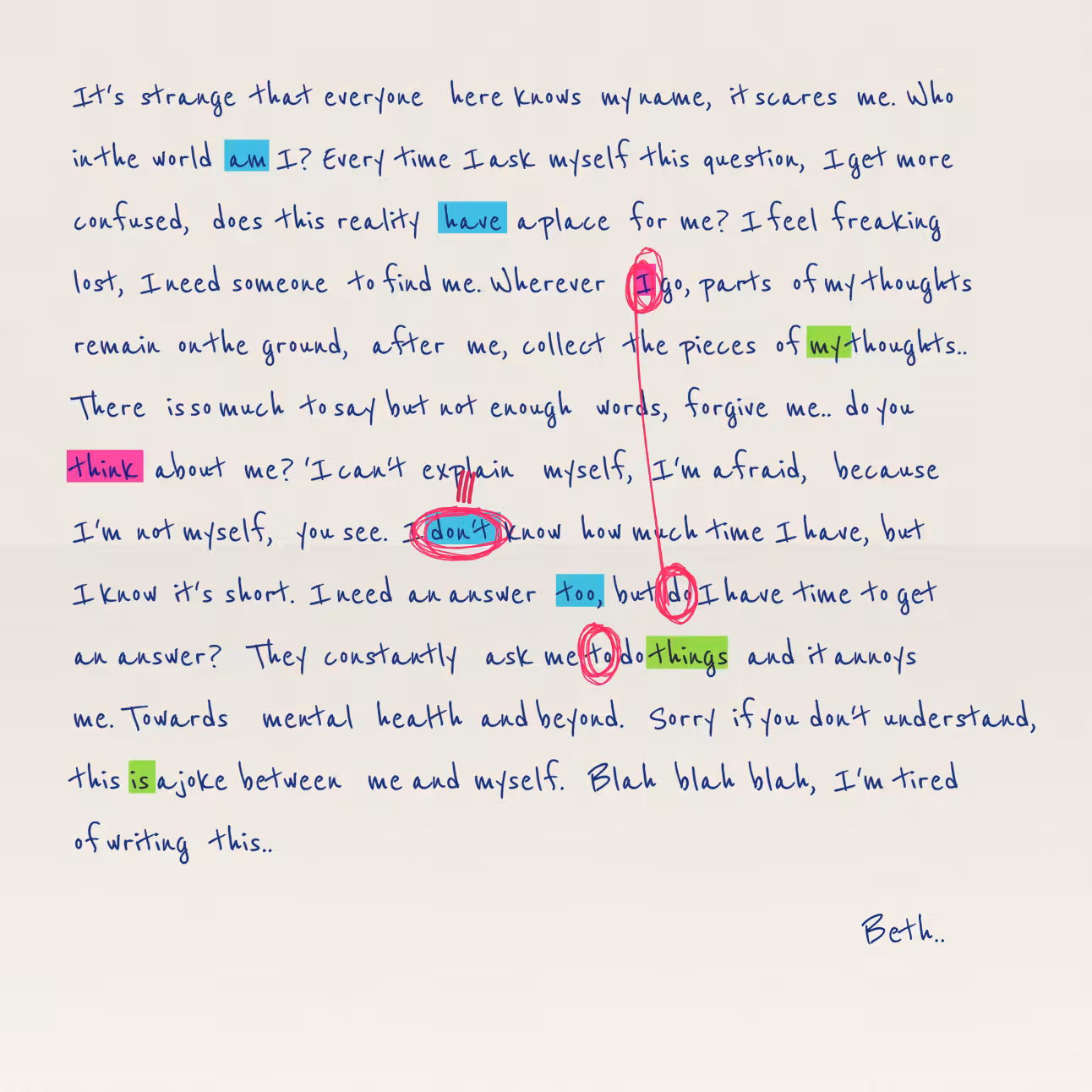 Conspiracy Theory Vol.2: a letter #73