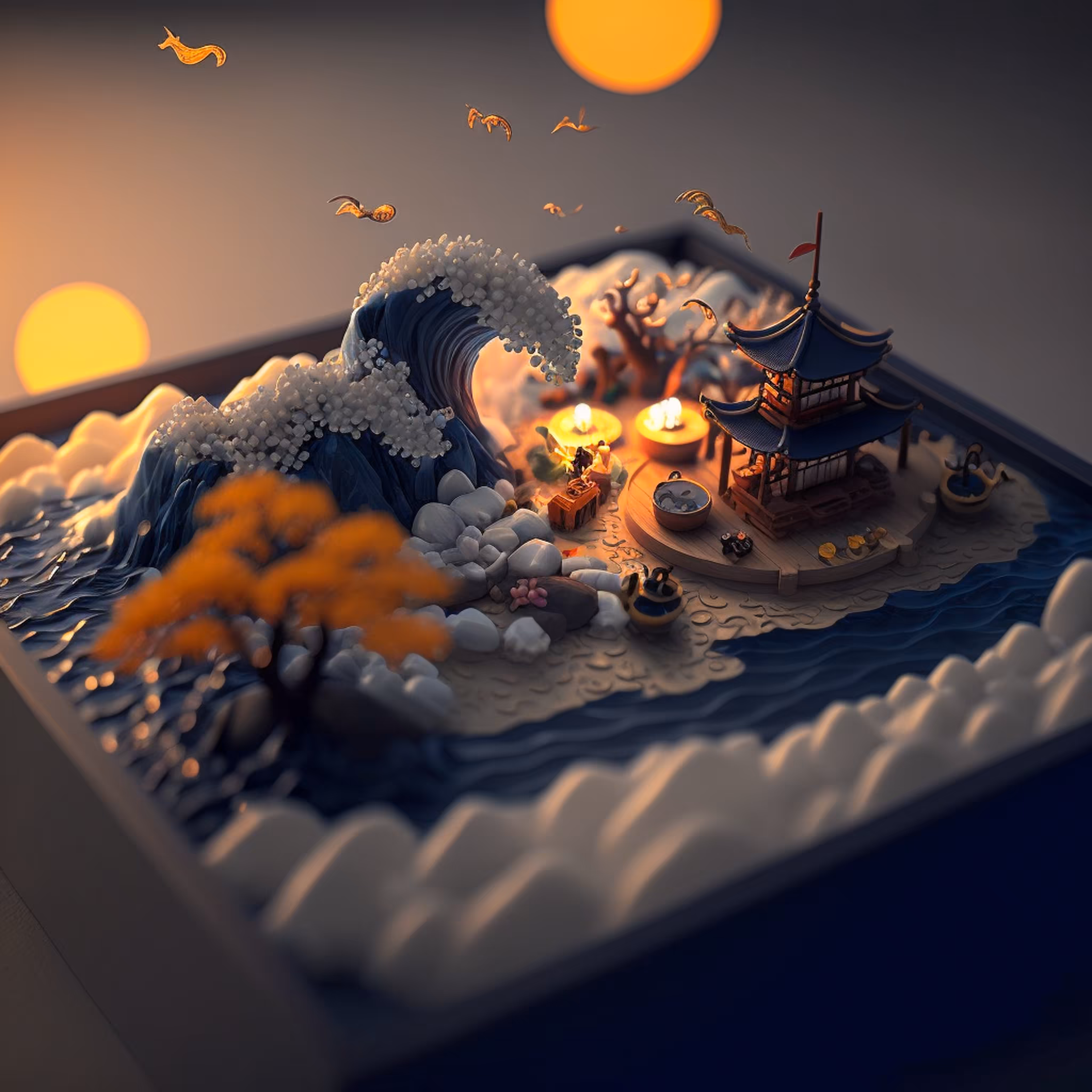 Dioramas - The Great Wave : 24
