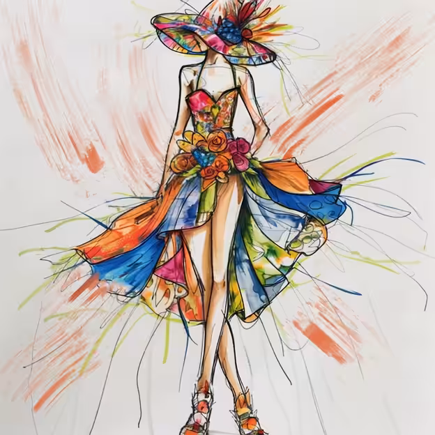 Haute Couture | Summer Colorful Dress