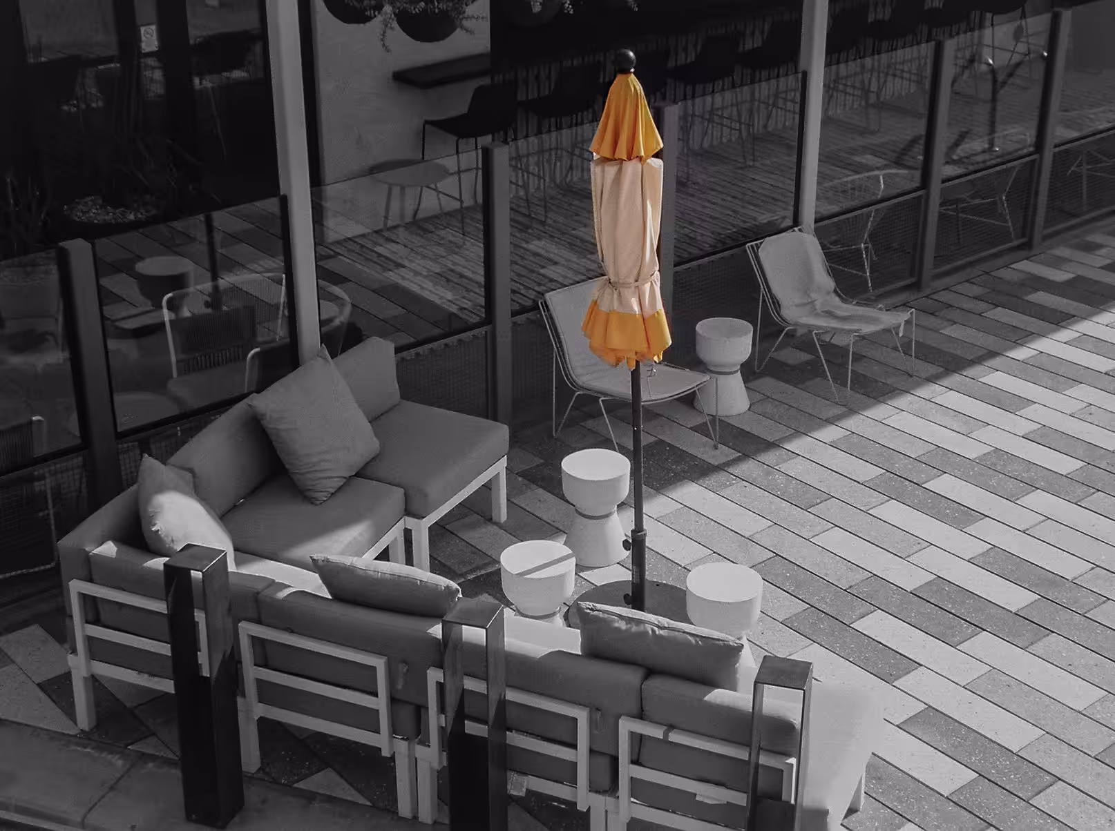 Lonely Yellow Umbrella 