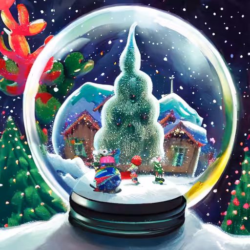 Magic winter crystal globe 001