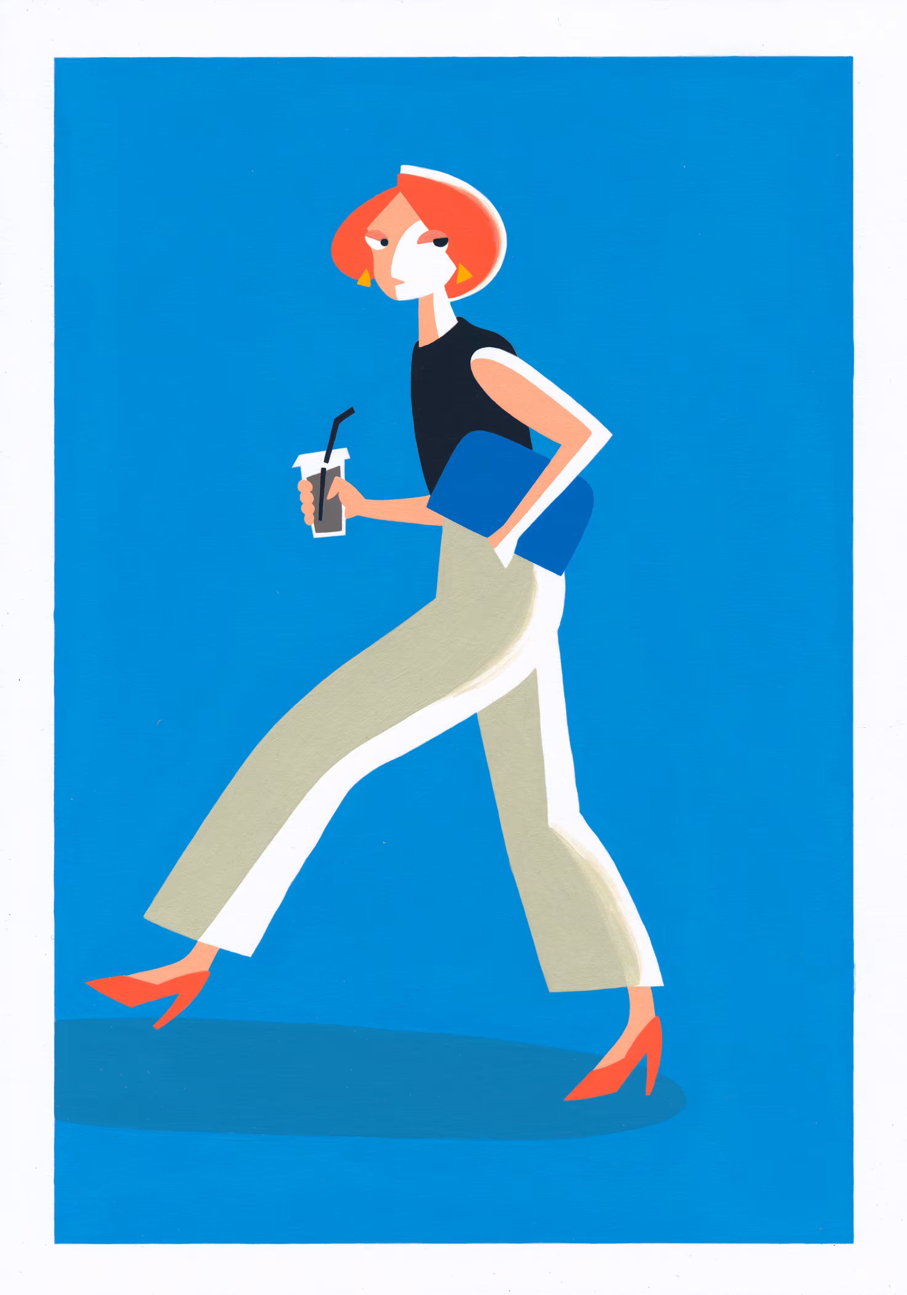 Woman drinking coffee