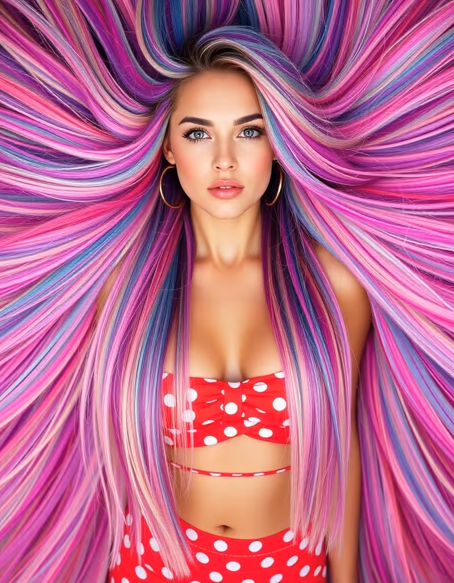 Rainbow-Haired Girl