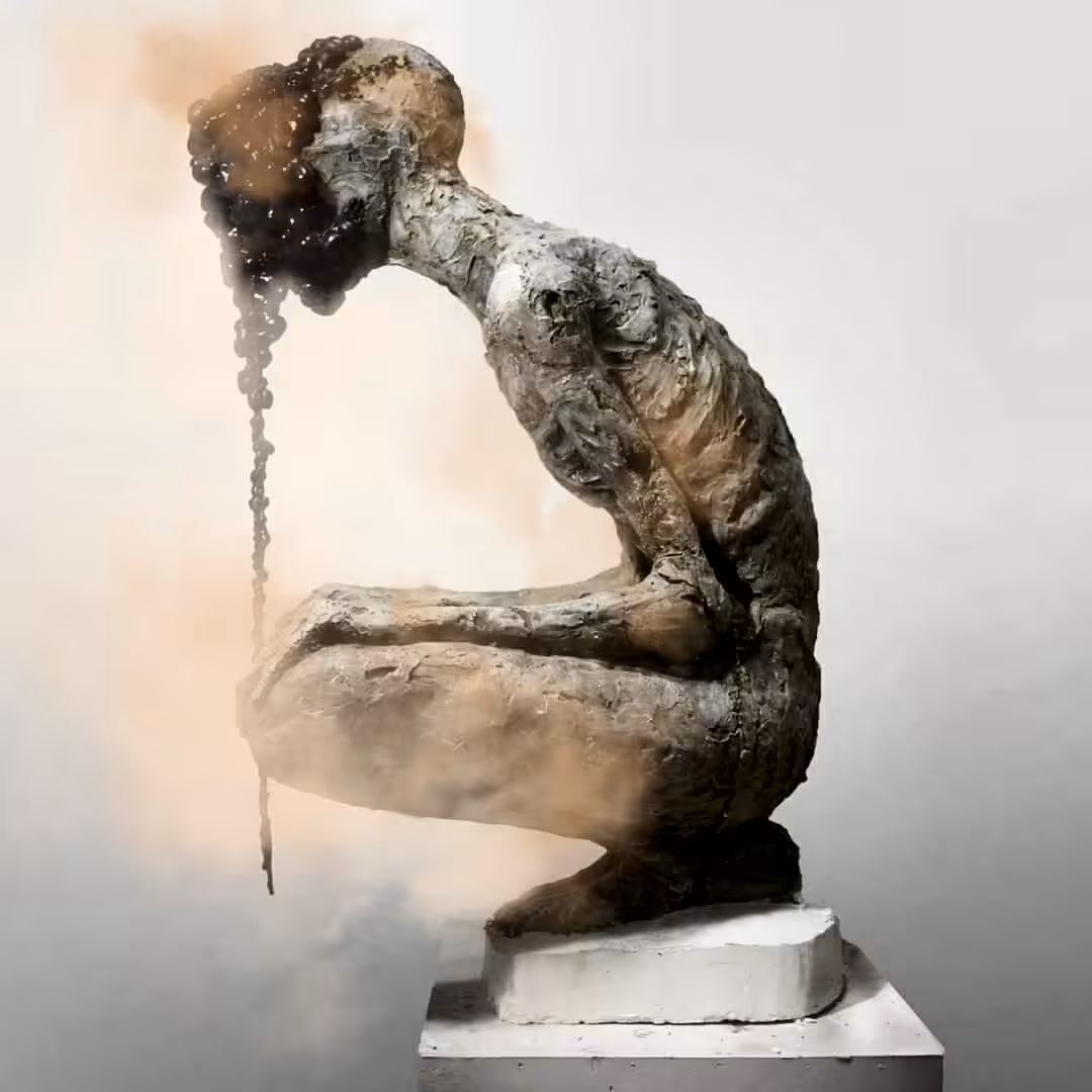 Infection (physical sculpture with human140x70cm)