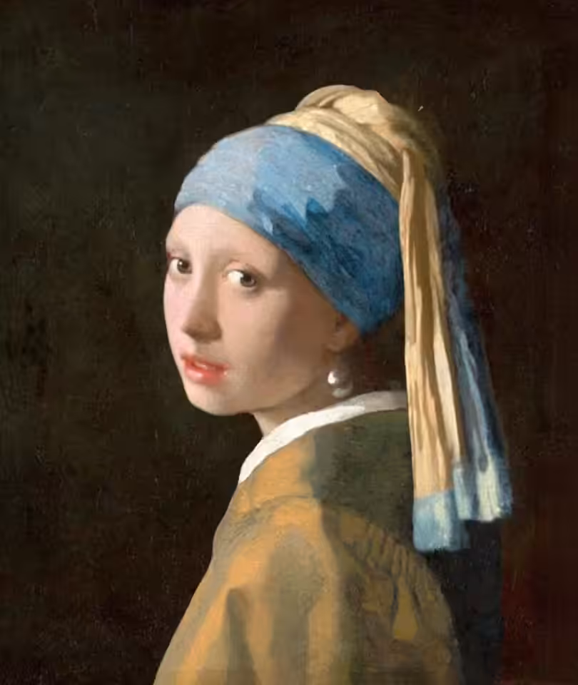 Women in Art Animated No. 17 - Vermeer, Girl with a pearl earring.