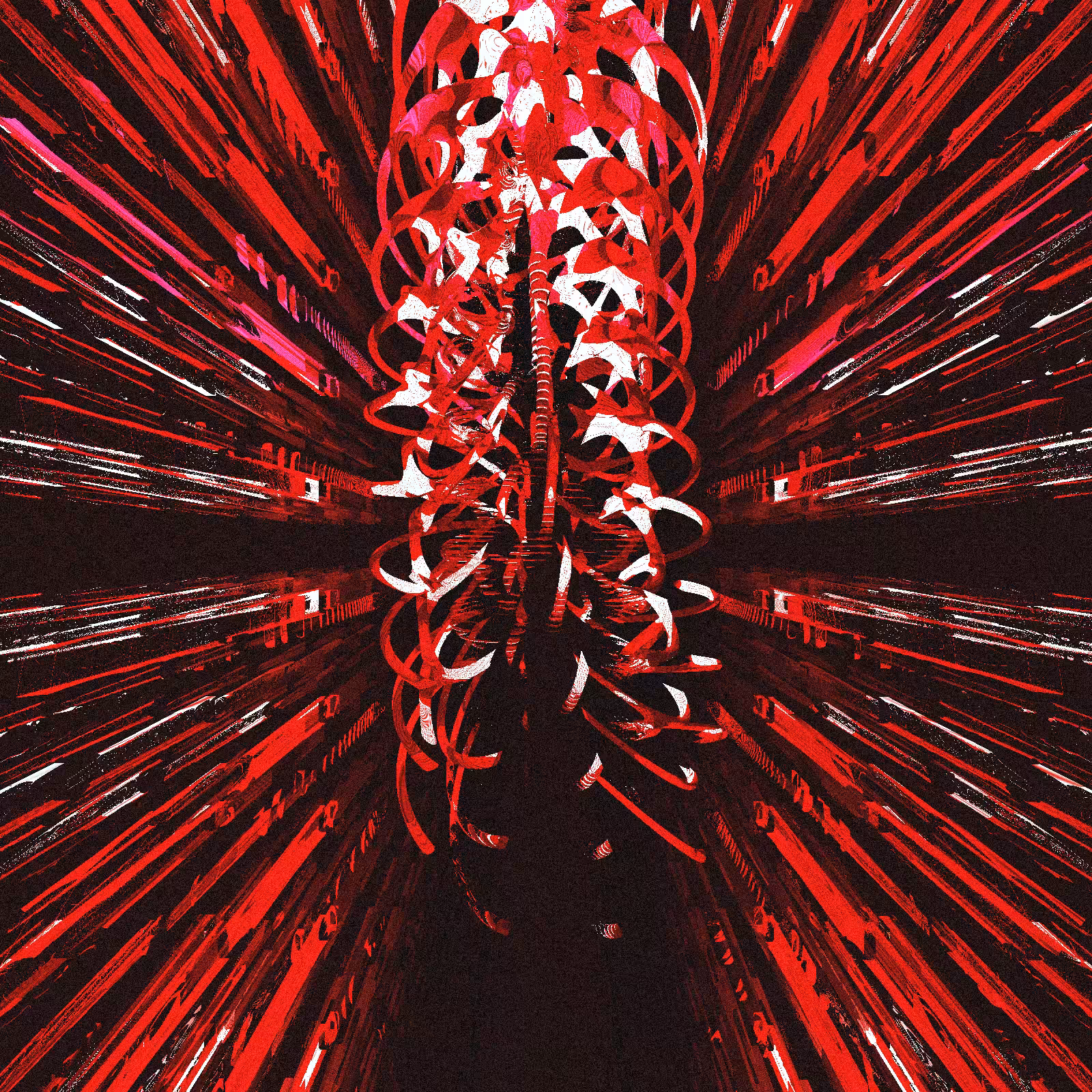 Several pairs of narrow, curved strips #65