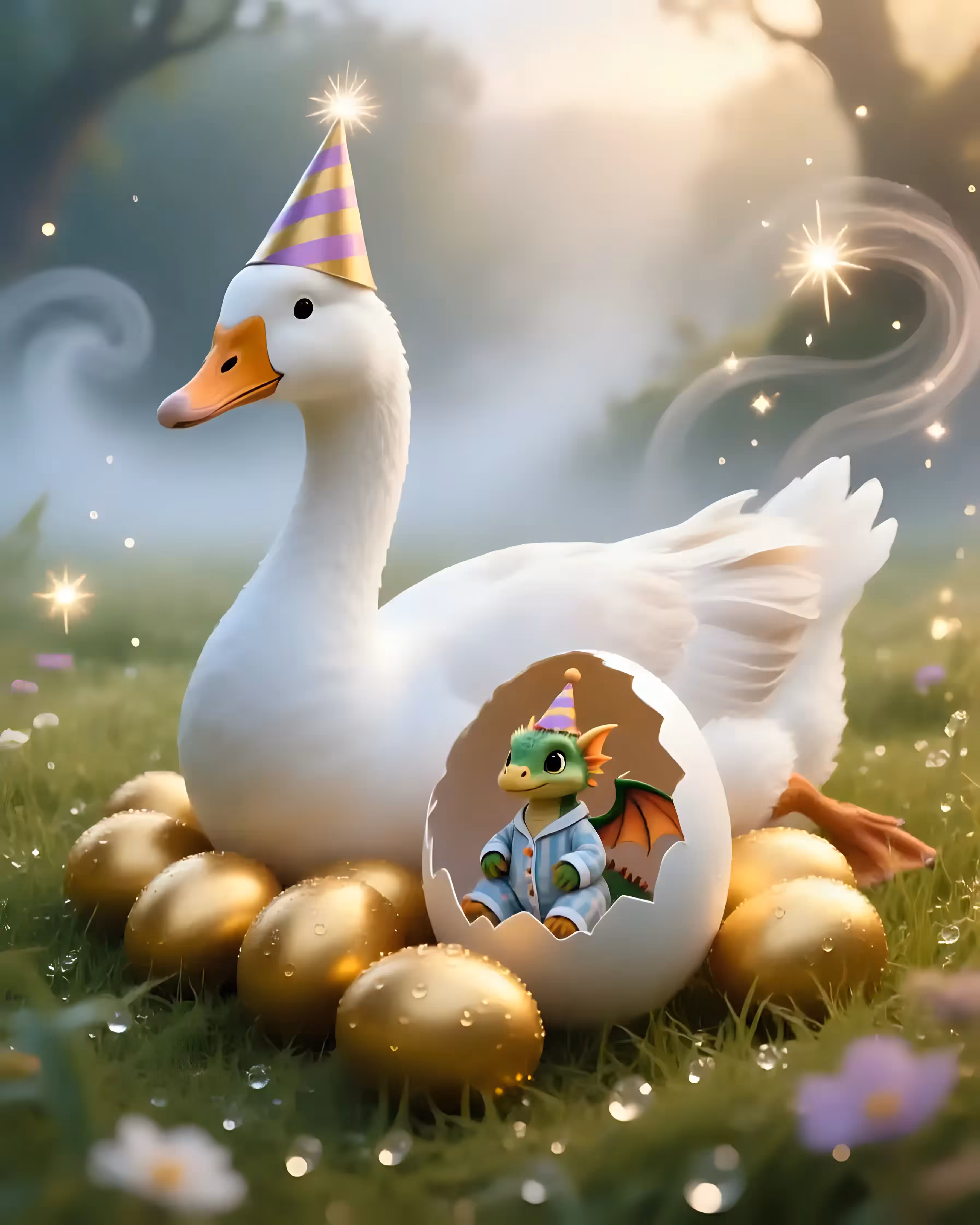 The mother goose lays a .. dragon 