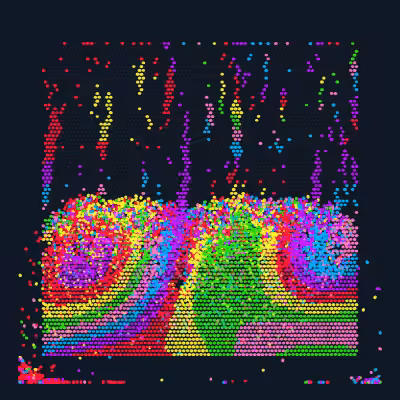Falling Mesh Paintings #8