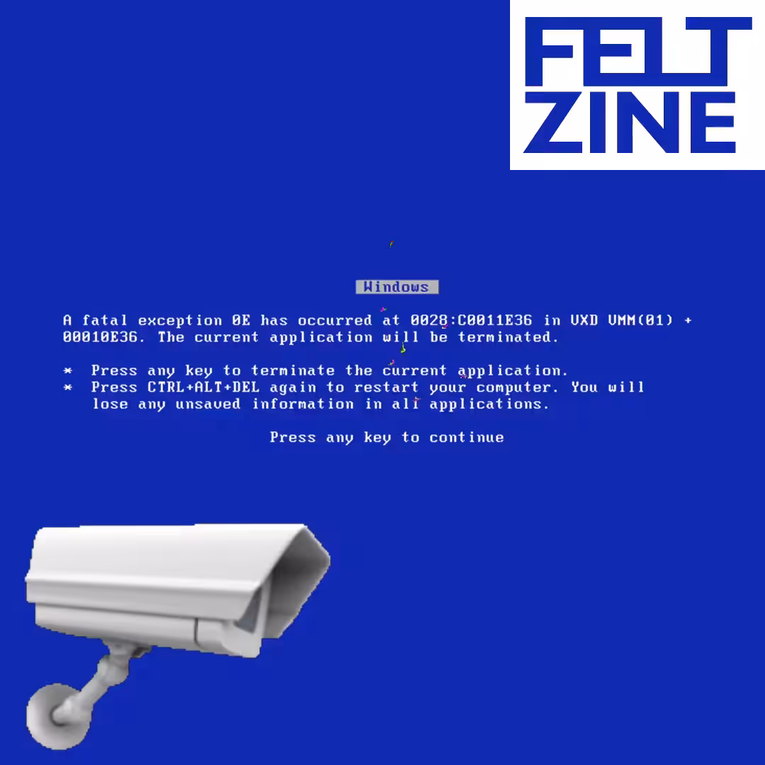 Canvas by Felt Zine: Canvas #333: blue screen. — watching. — virus. — white box logo. — dreamscape