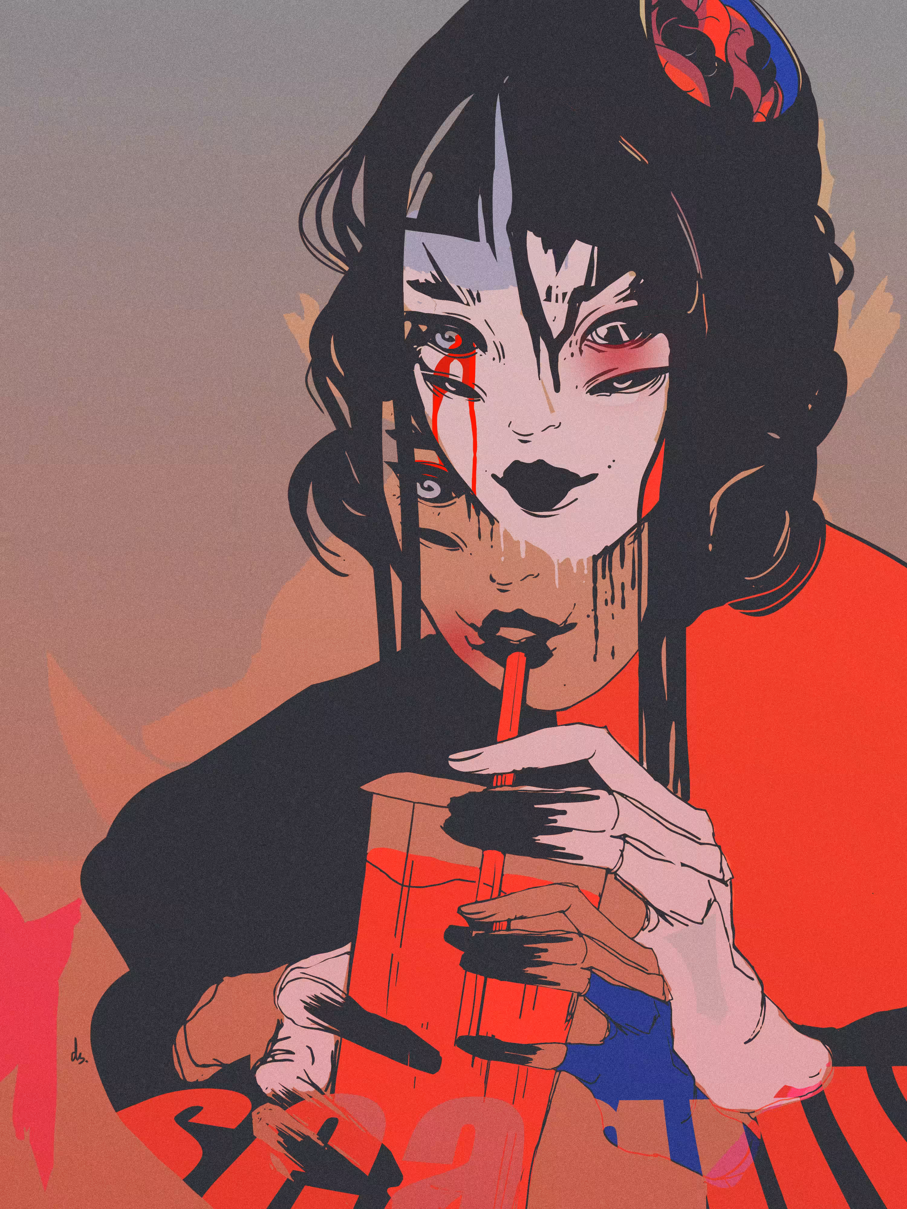 smells blood.