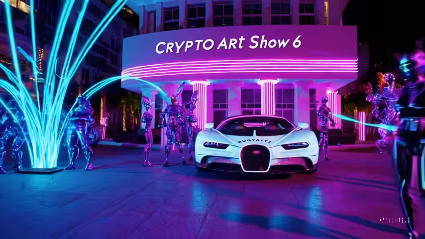 Futuristic Miami Vibes Bugatti #CAS6