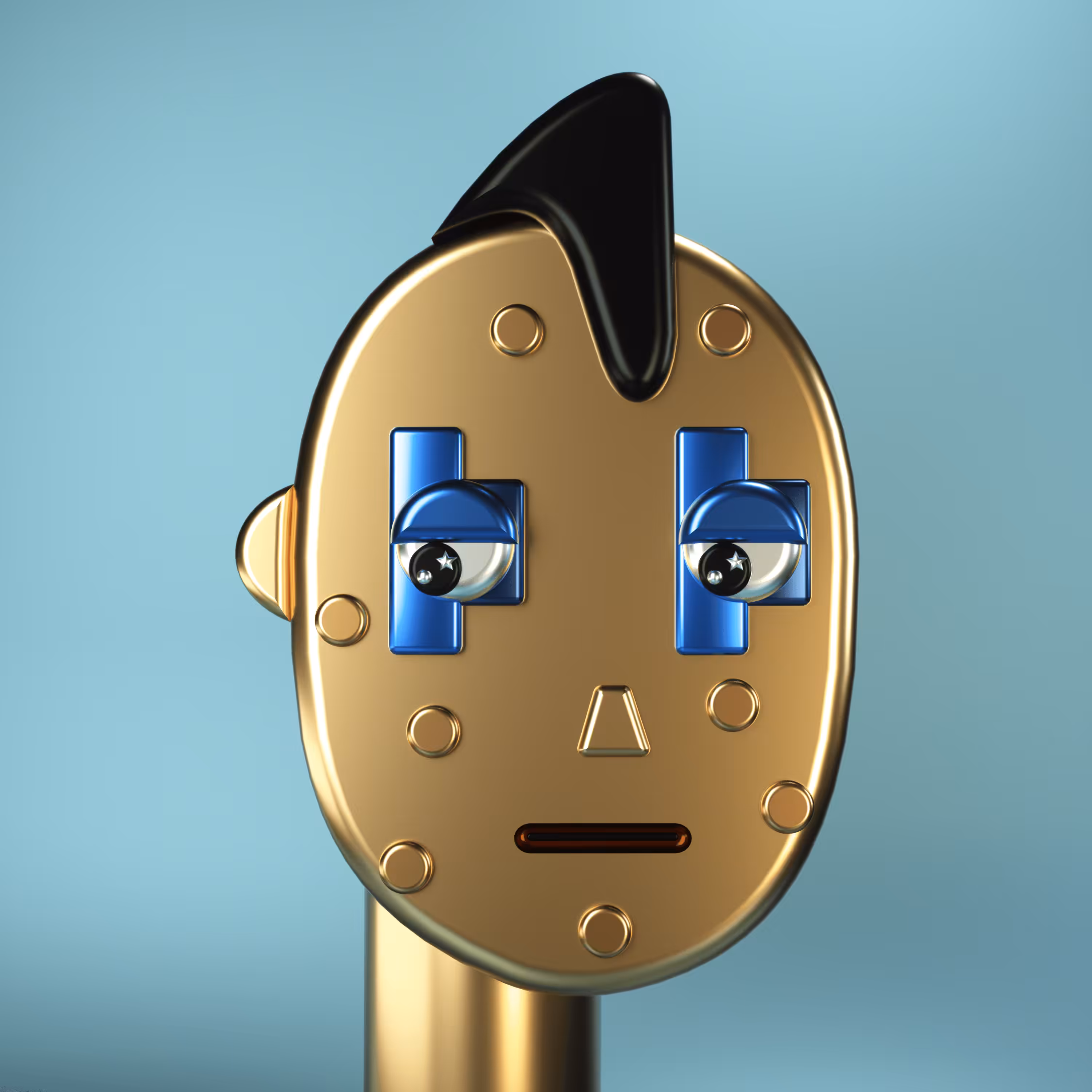 3D Chrome Punks: 3D Chrome Punk #0062