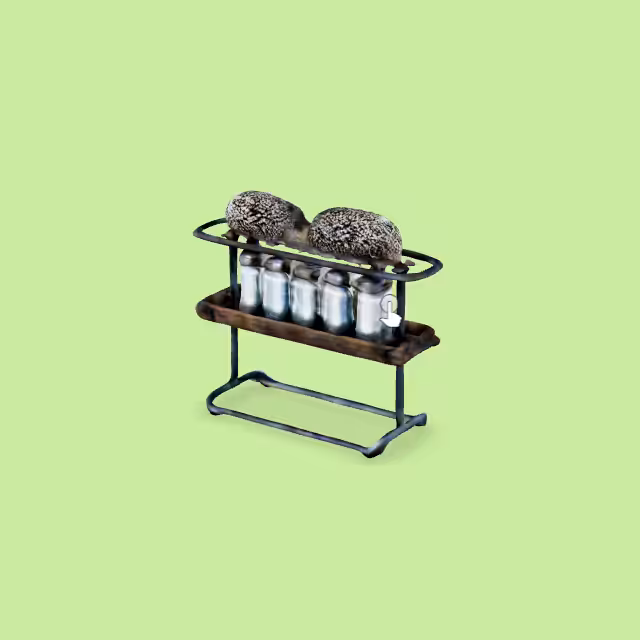 ReadilyMades - "Iron Bottle Drying Rack (Hedgehog)"