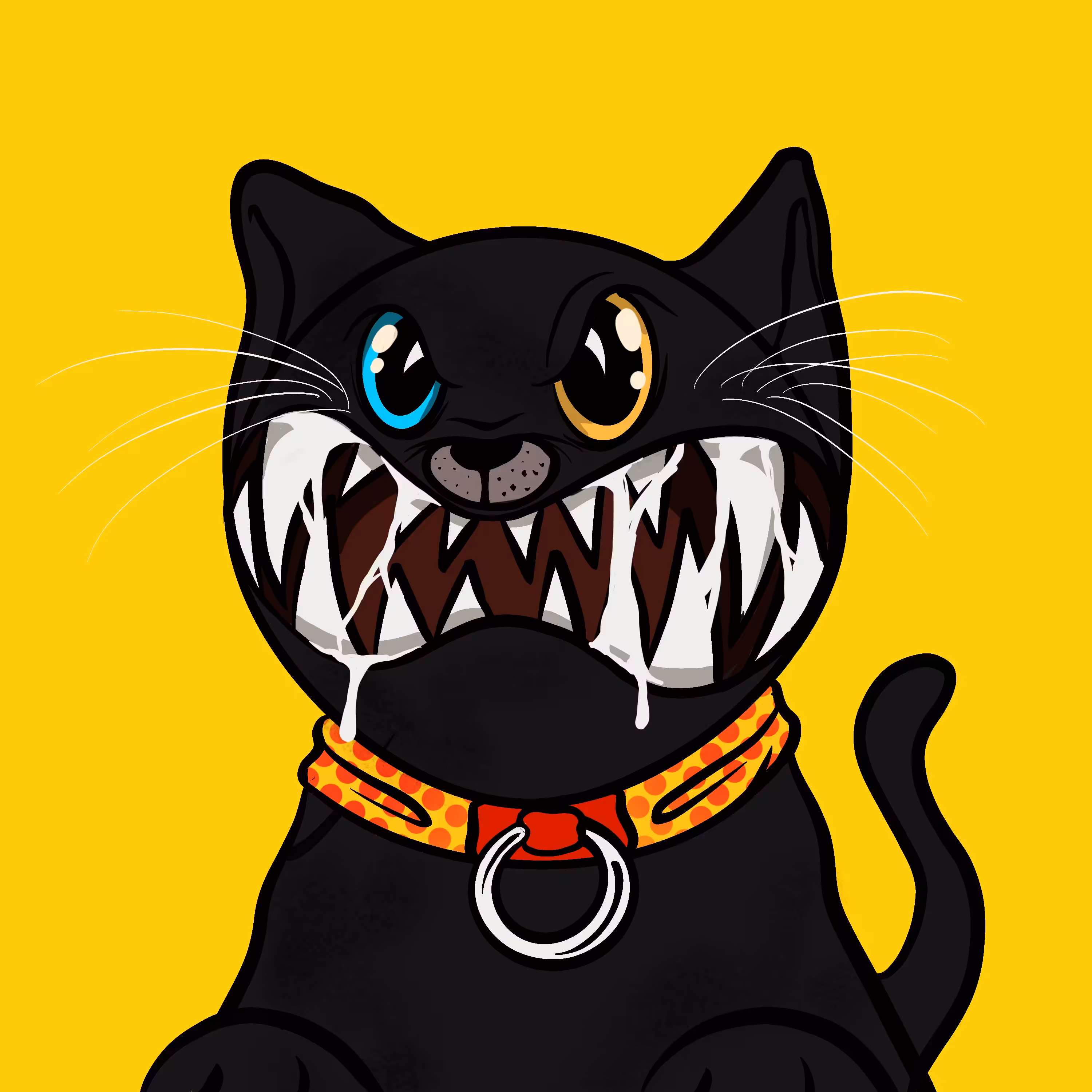 angry black odd eye