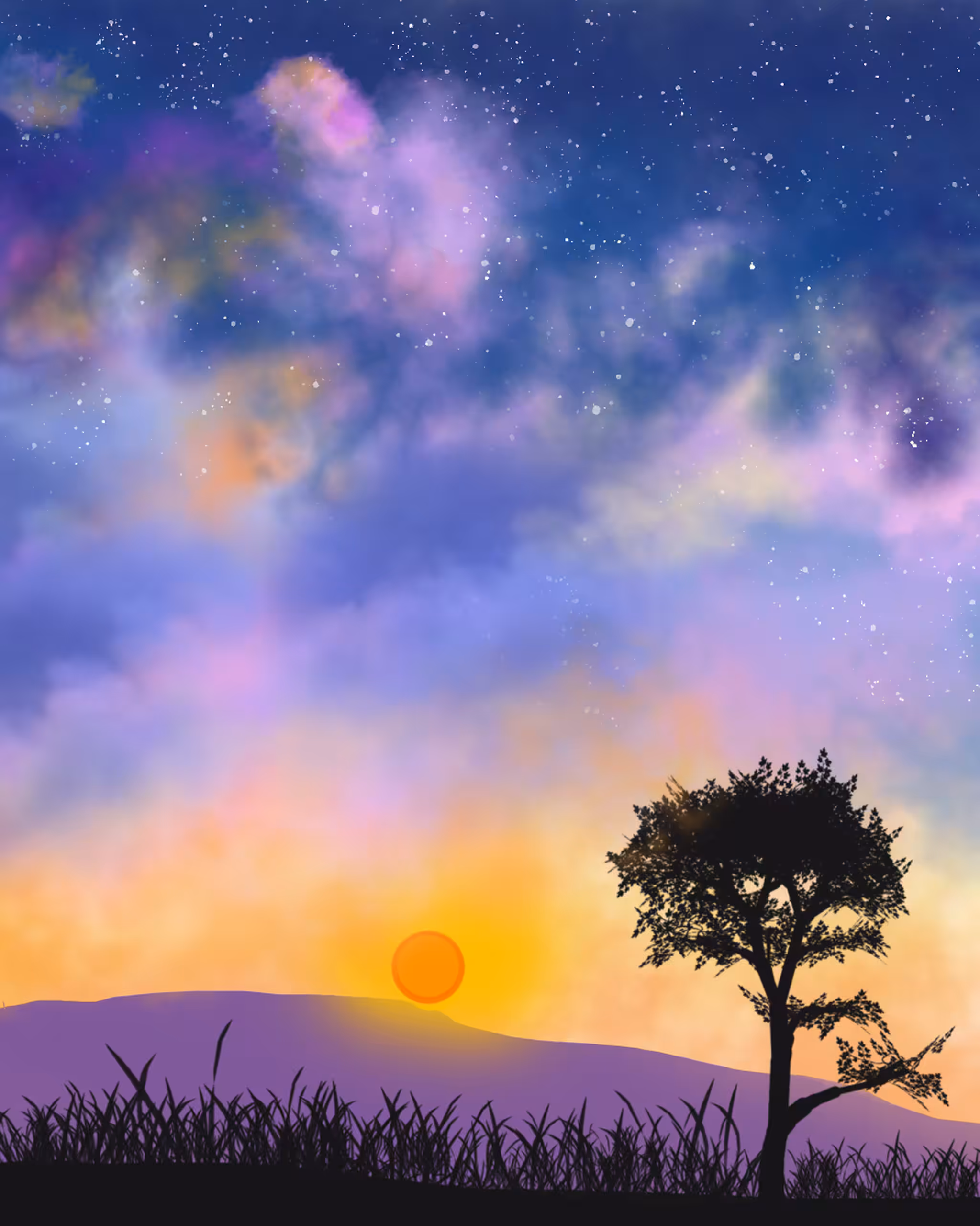 Before the starry night