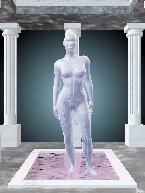 HeavenComputer: The Excited Melted Blue Woman #5539