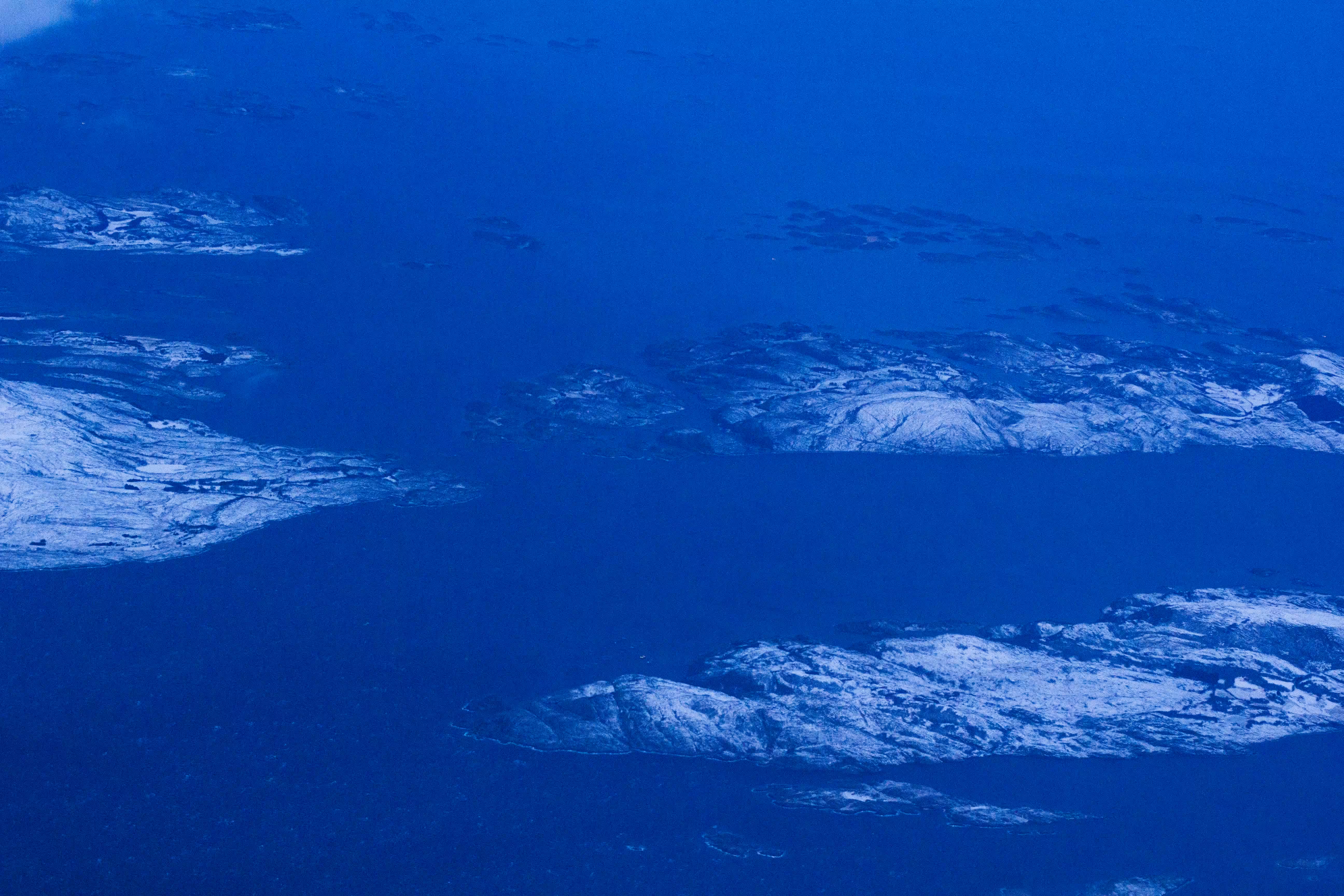 aerial photograph of islands in arctic norway
