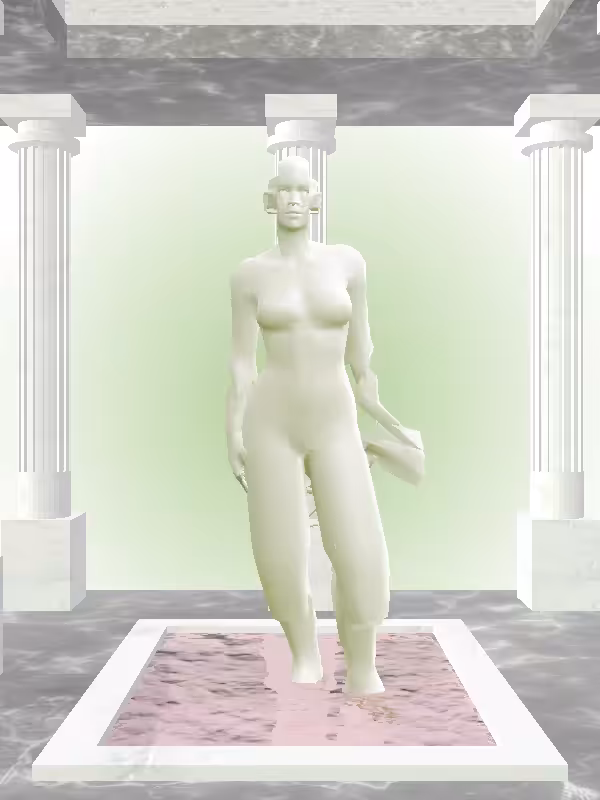 HeavenComputer: The Plotting Matte Green Woman #7120