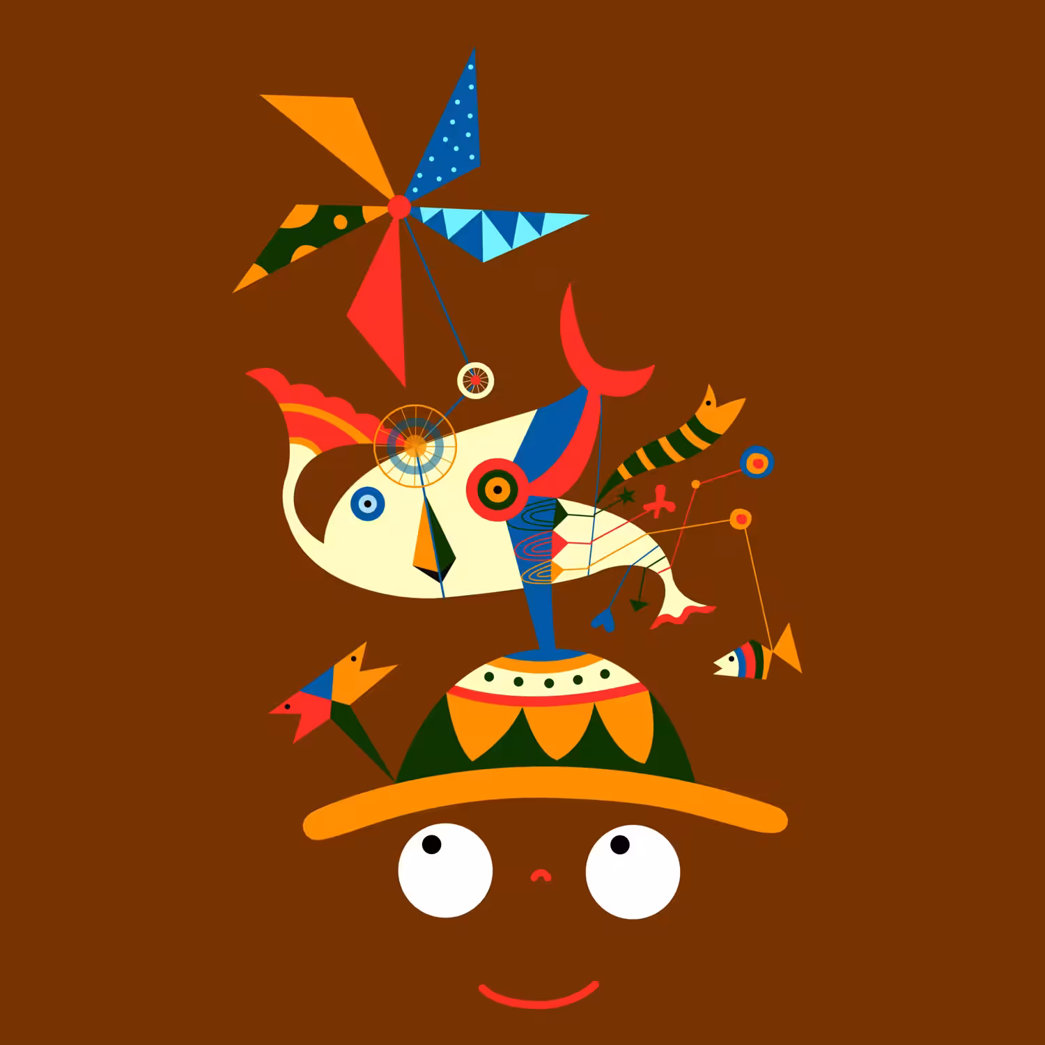 A Boy in a Fish hat