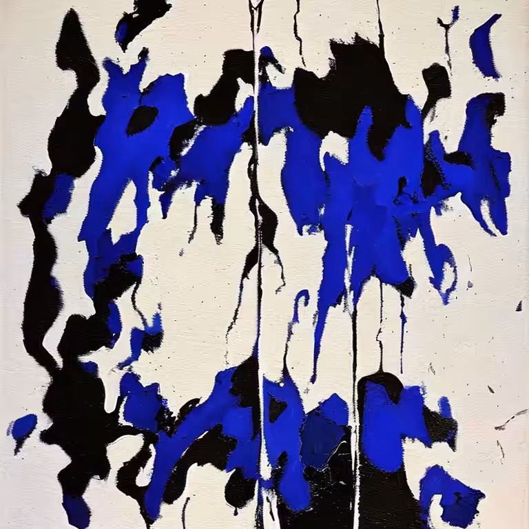 Composition in Blue, Black & White, No.12