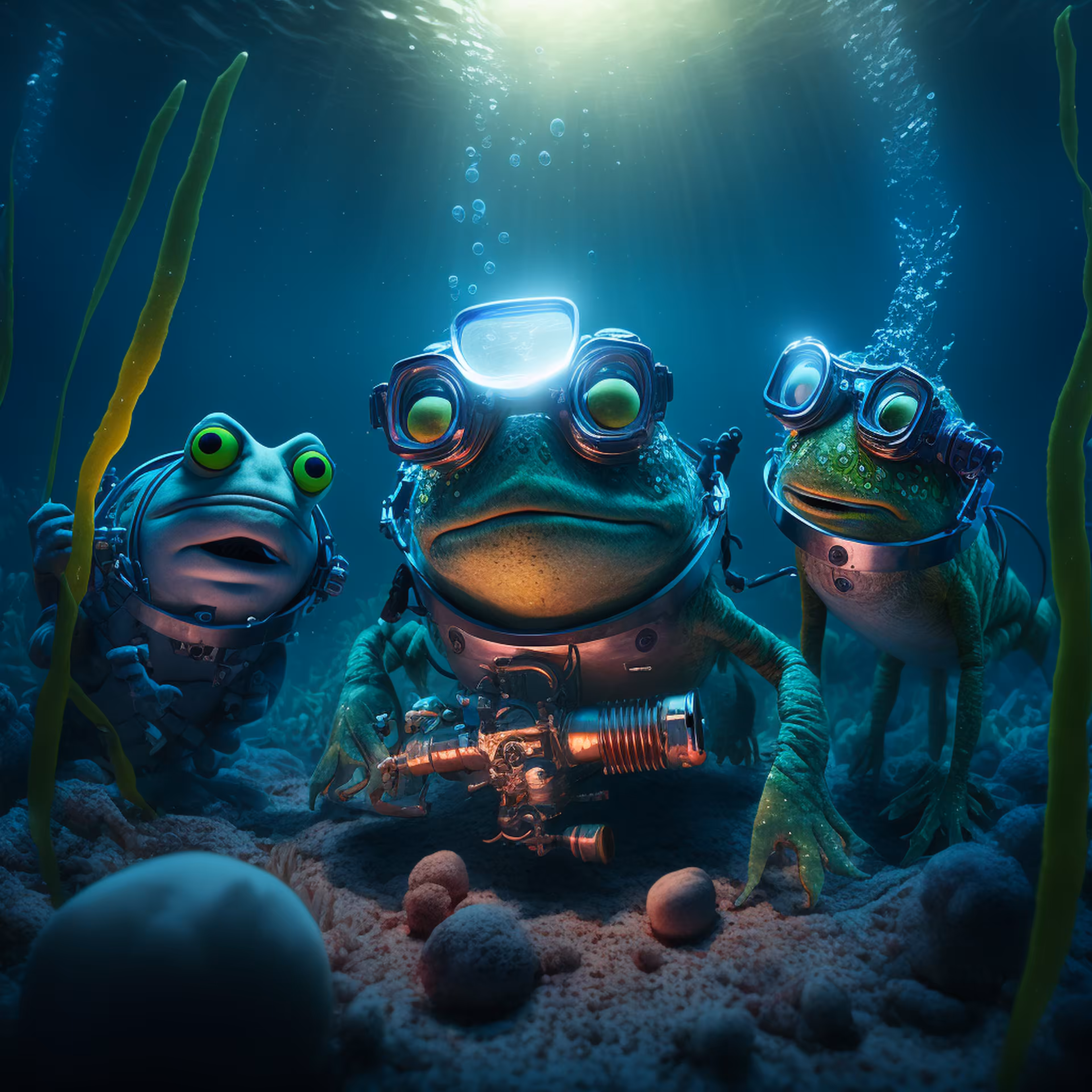 Pepe's World: Pepe scuba diving enjoying
