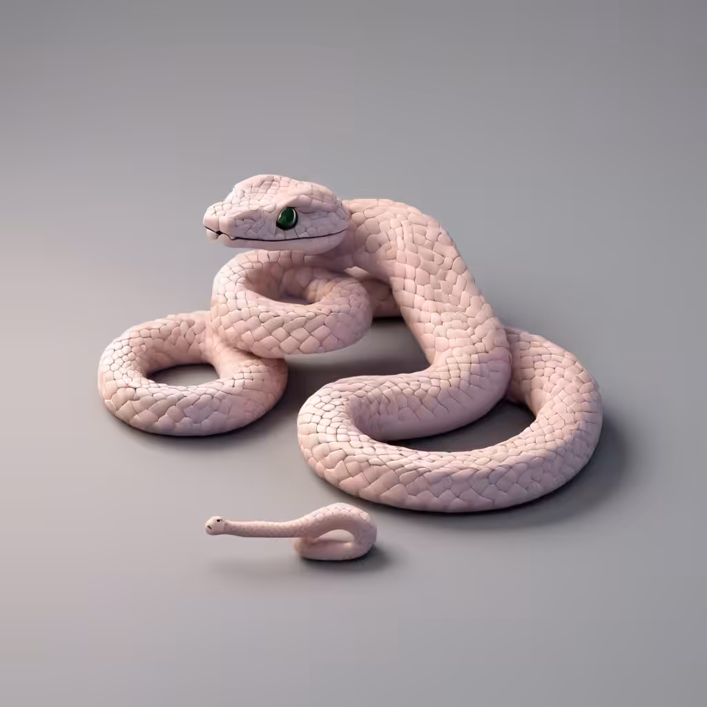 Snake Isometric Emoji