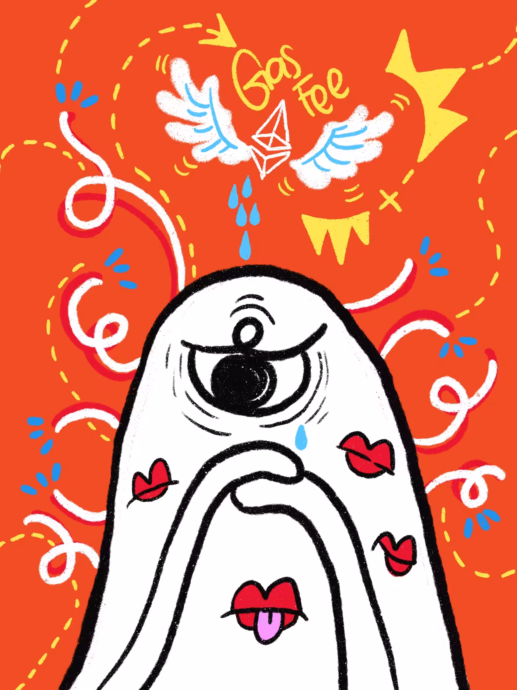 CryptoMood Portrait #01 - Gas fee, Angy me