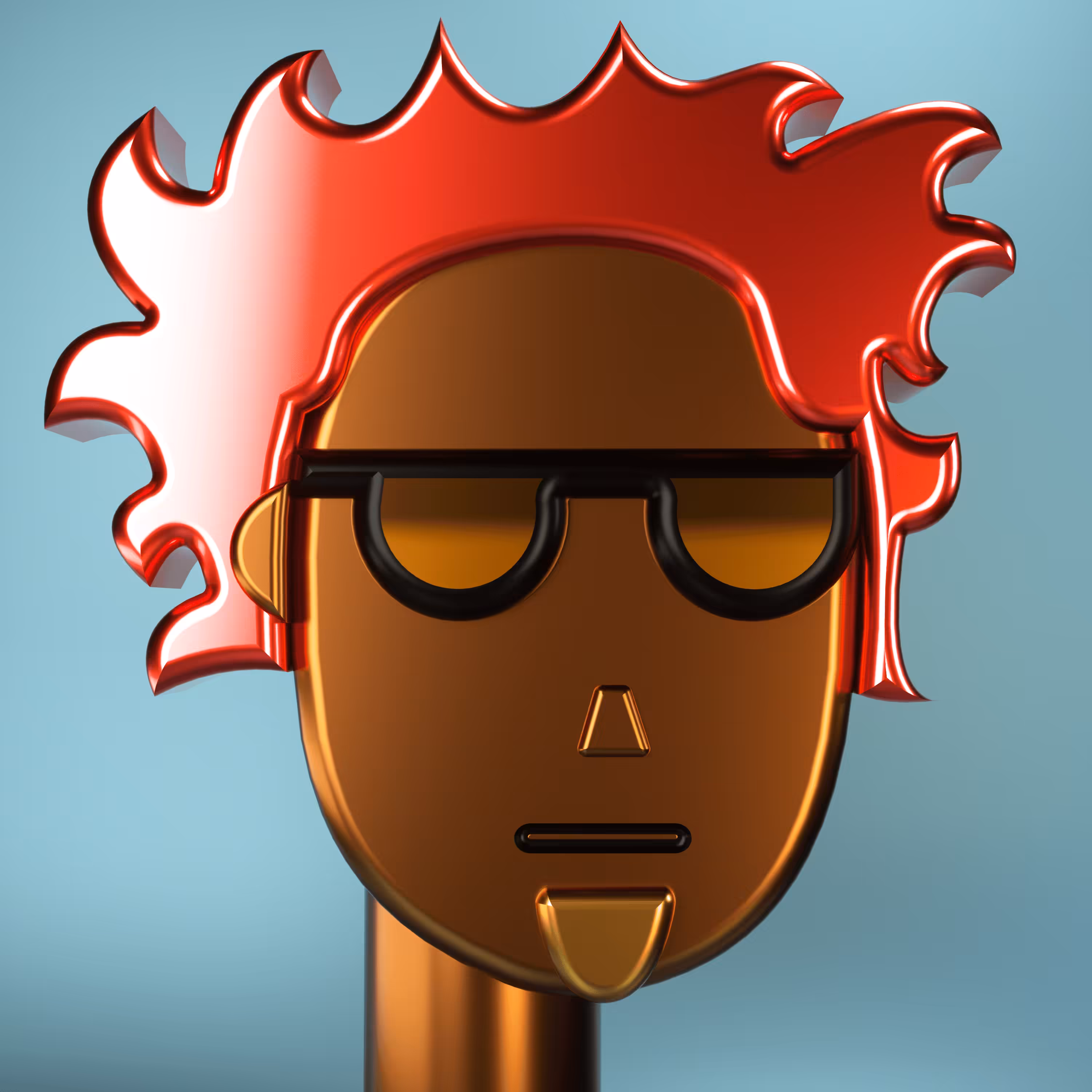 3D Chrome Punks: 3D Chrome Punk #0070