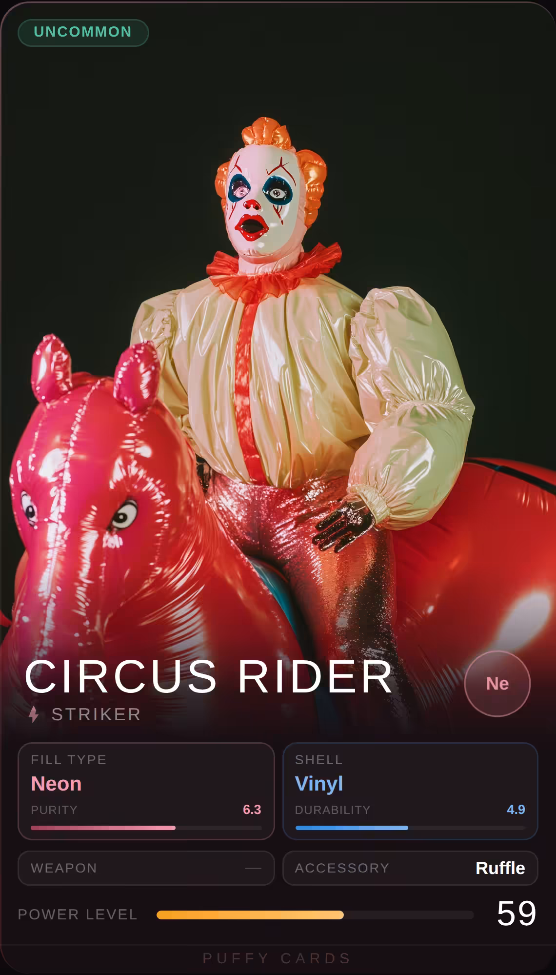 Puffy Cards: Circus Rider