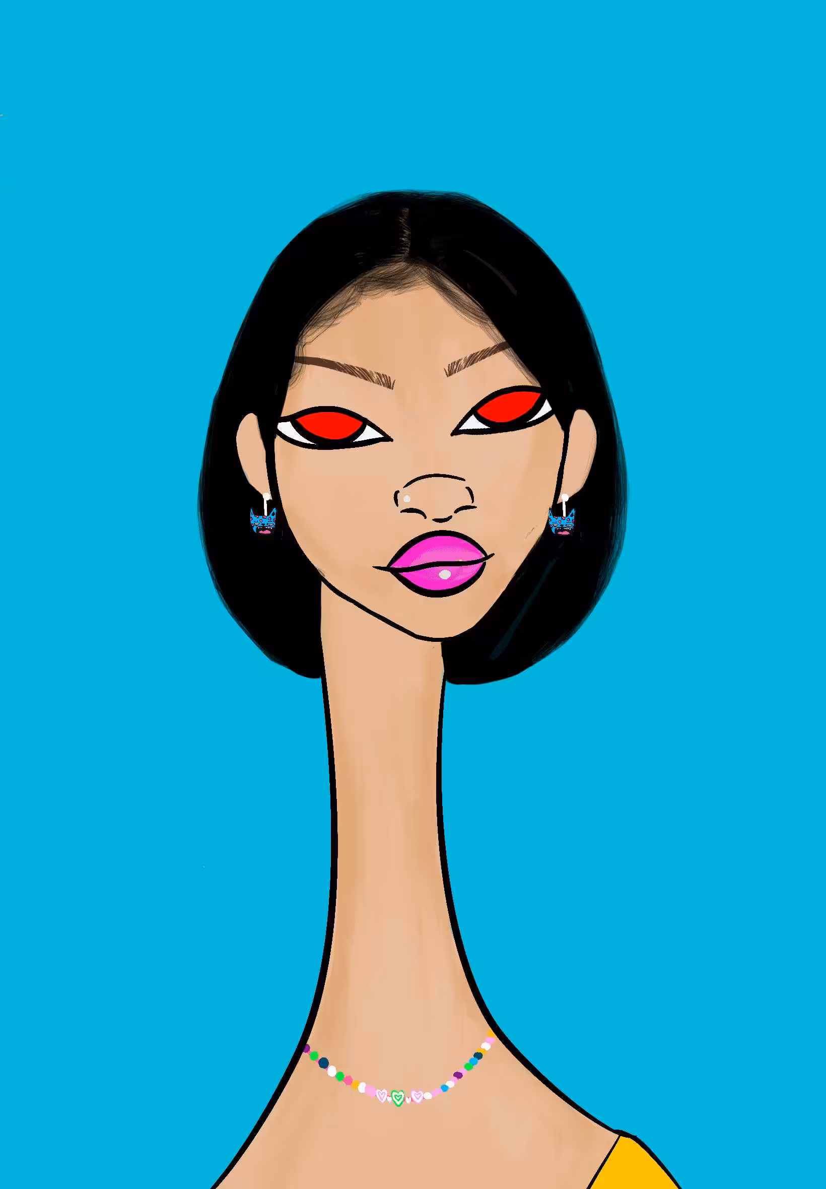 Long Neckie Ladies: Long Neckie Lady #2675