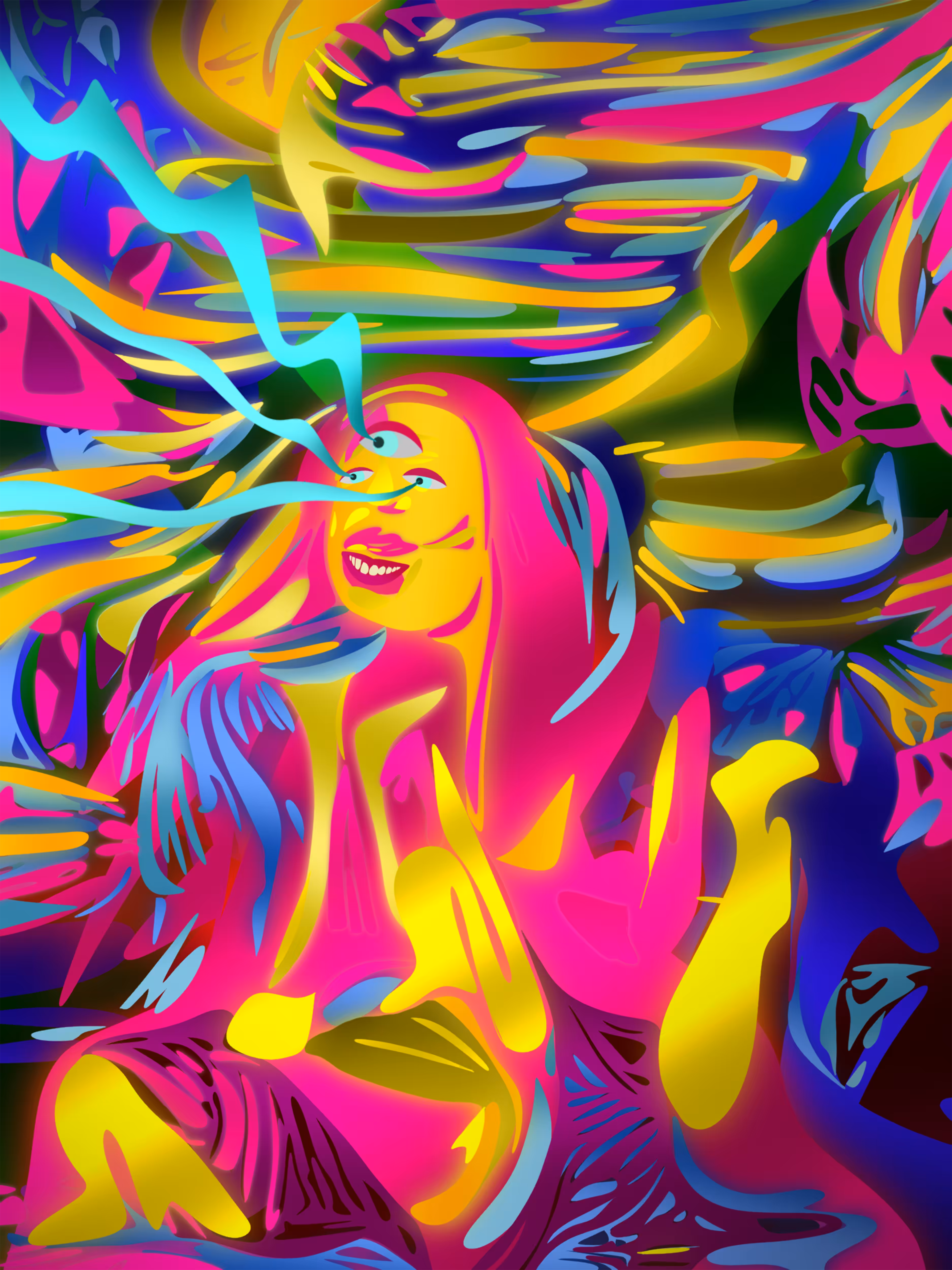 lady in a spaced-out grove .