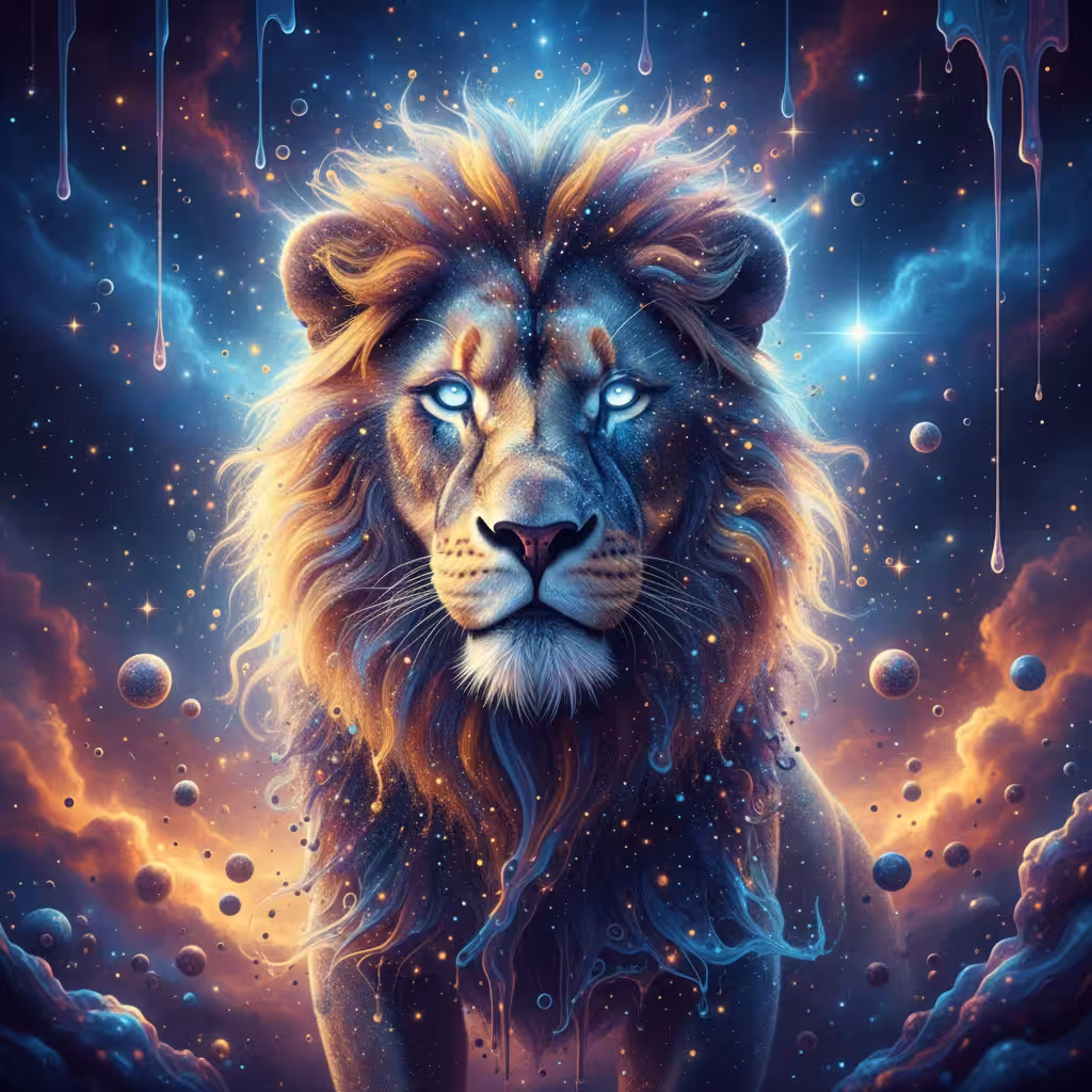 Cosmic Lion of the Eternal Gaze