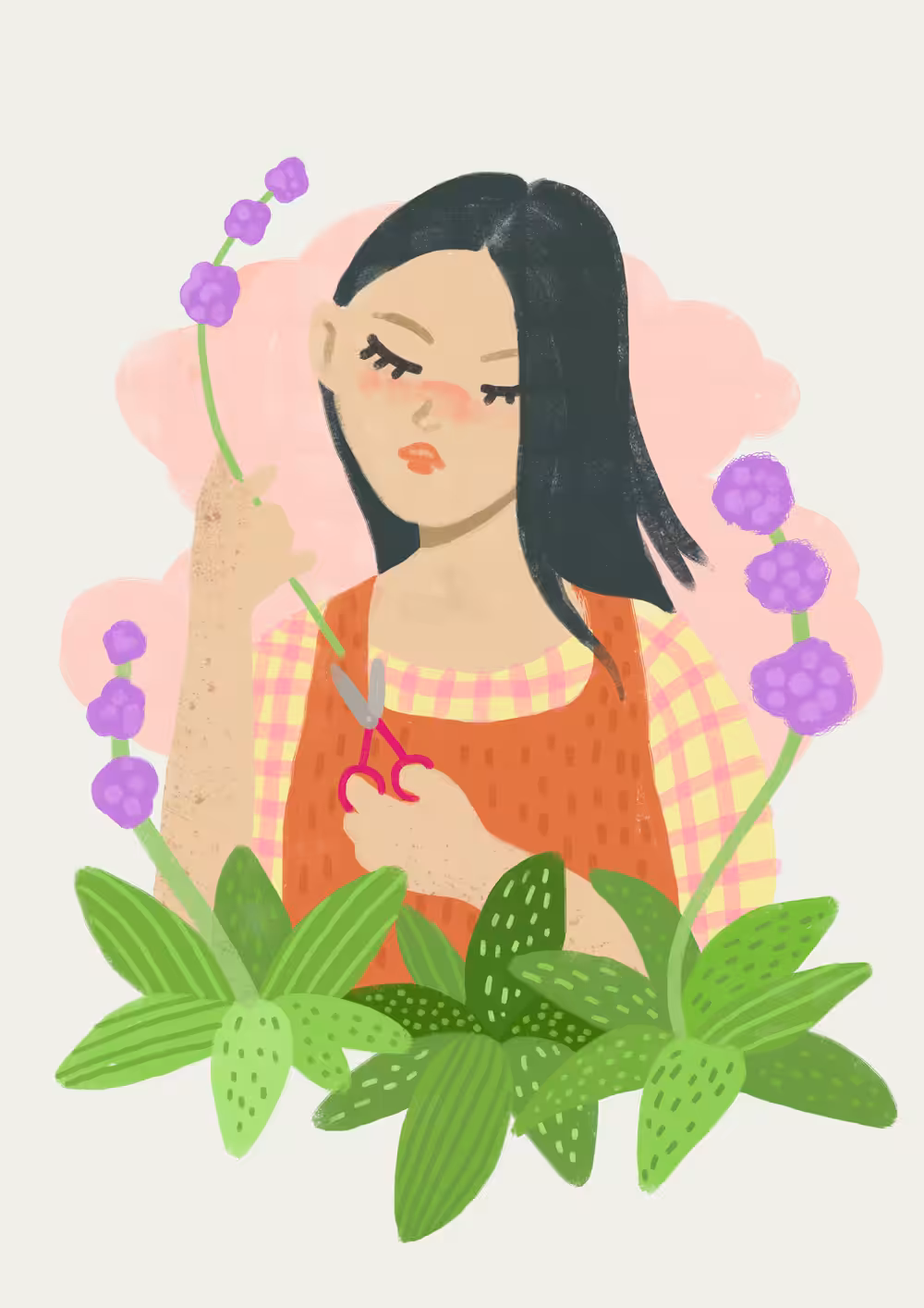 Picking flowers