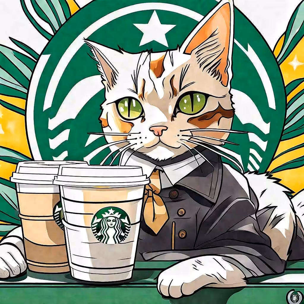 Starbucks brother cat