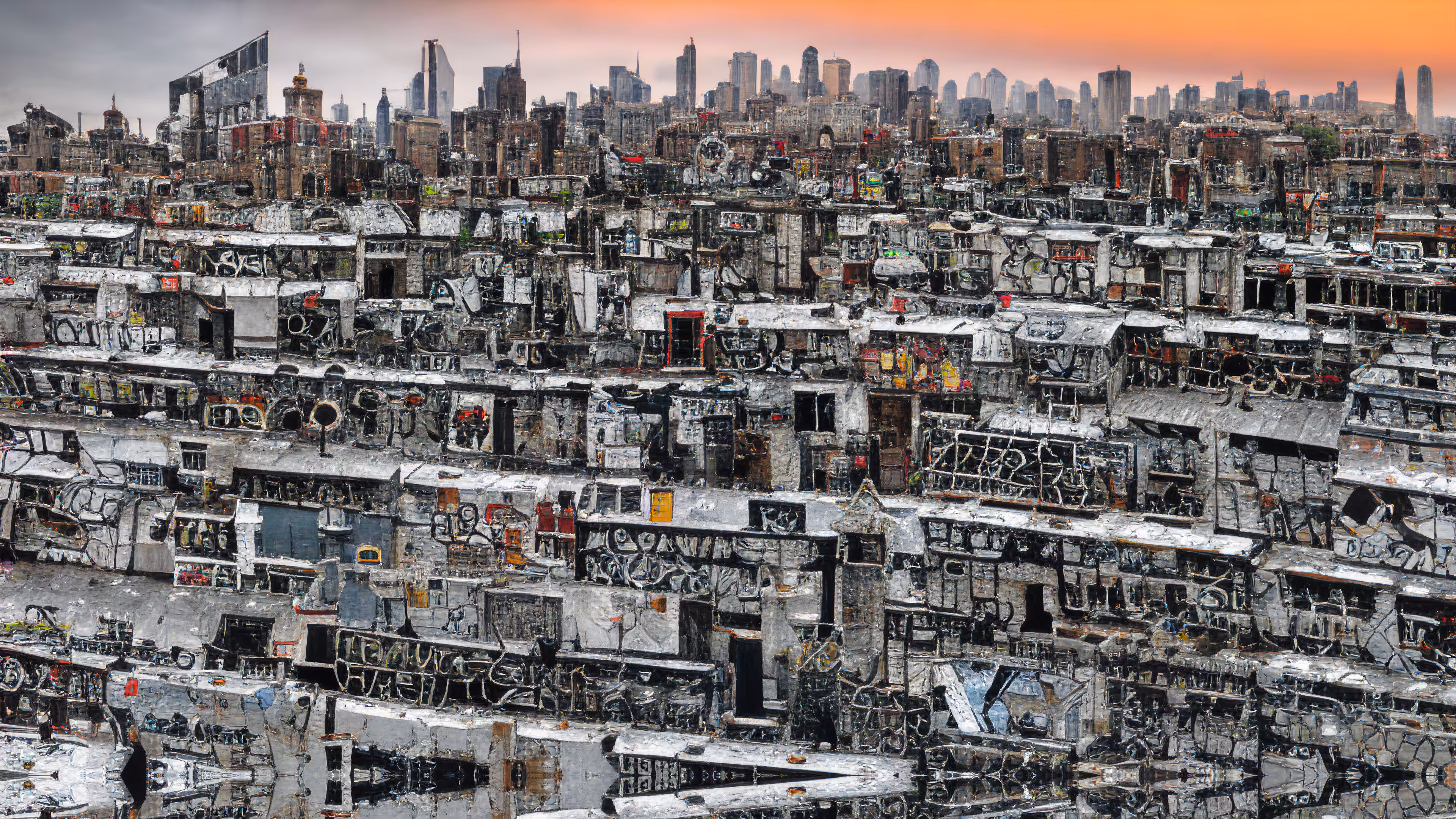 Graffitiscapes #01 - Series 01 - Generative City Covered in Beautiful Graffiti