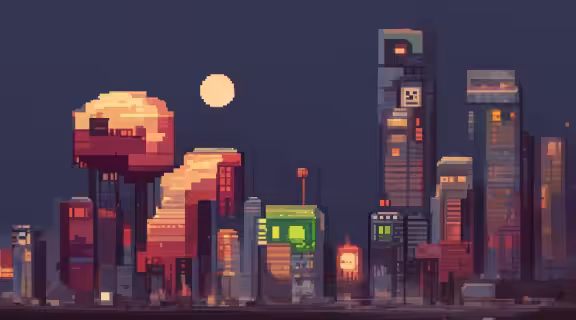 Pixel City Skyline #001
