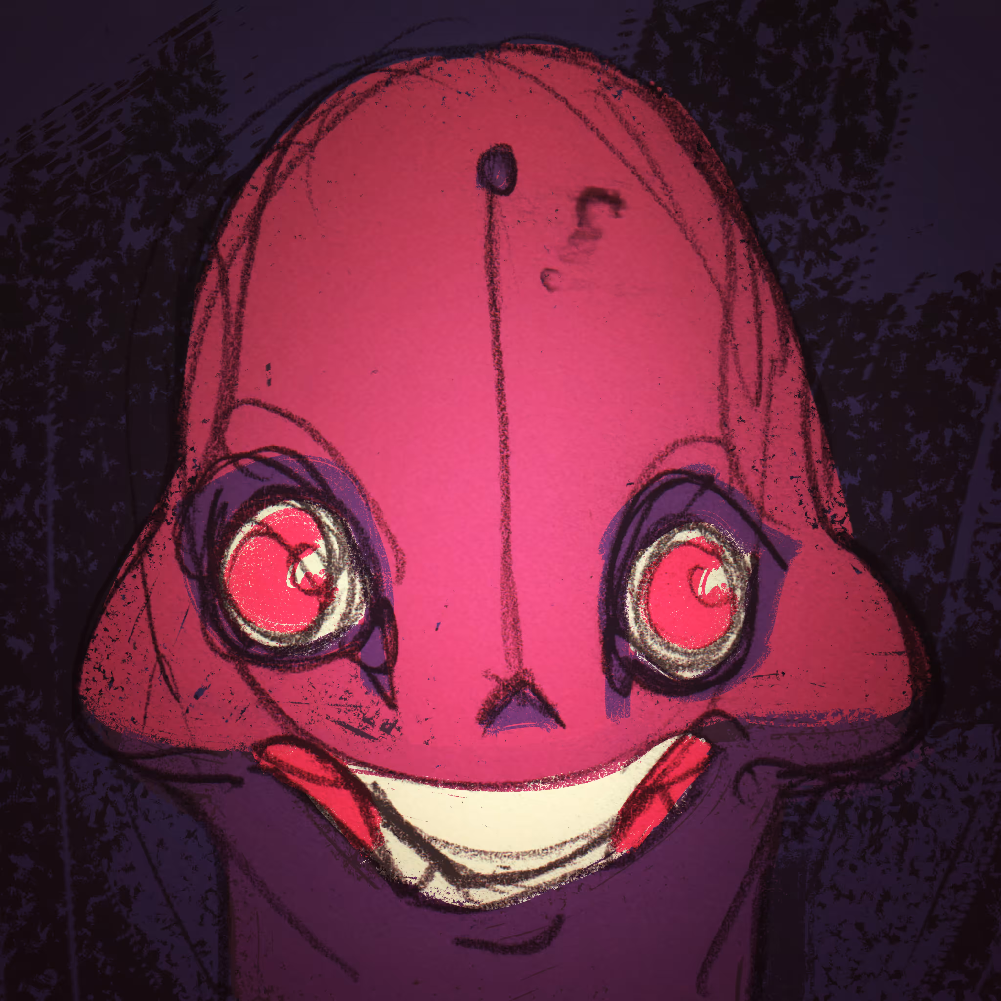 Critter 023: Red Alien Grinner